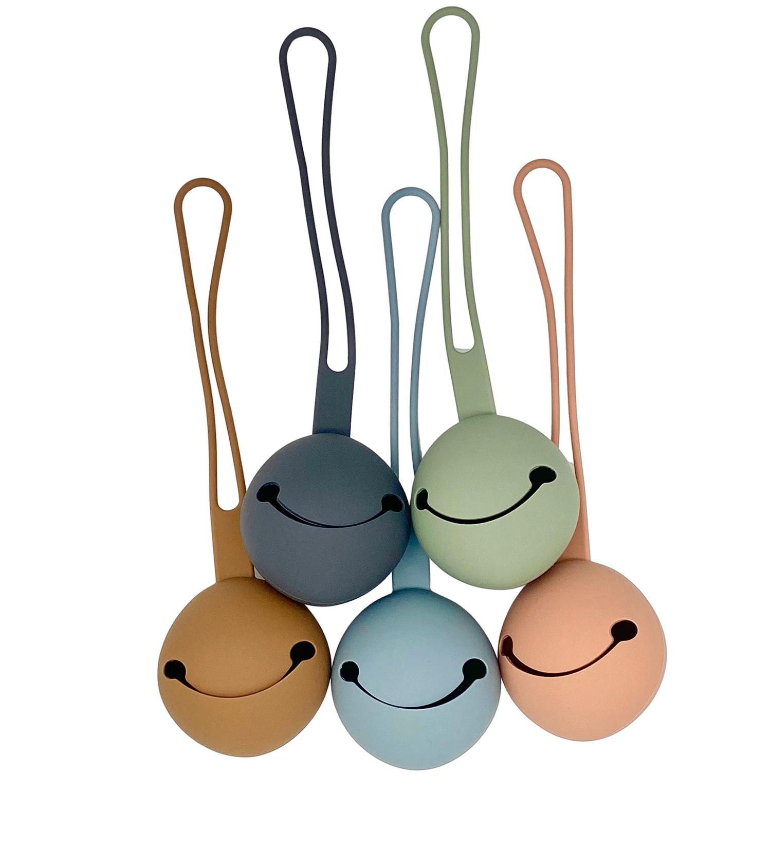 Blumie Silicone Travel Case for Pacifiers - Eco-Friendly Storage Box (Clay) | International Shipping Available - Buy Online on SooperMarket.com