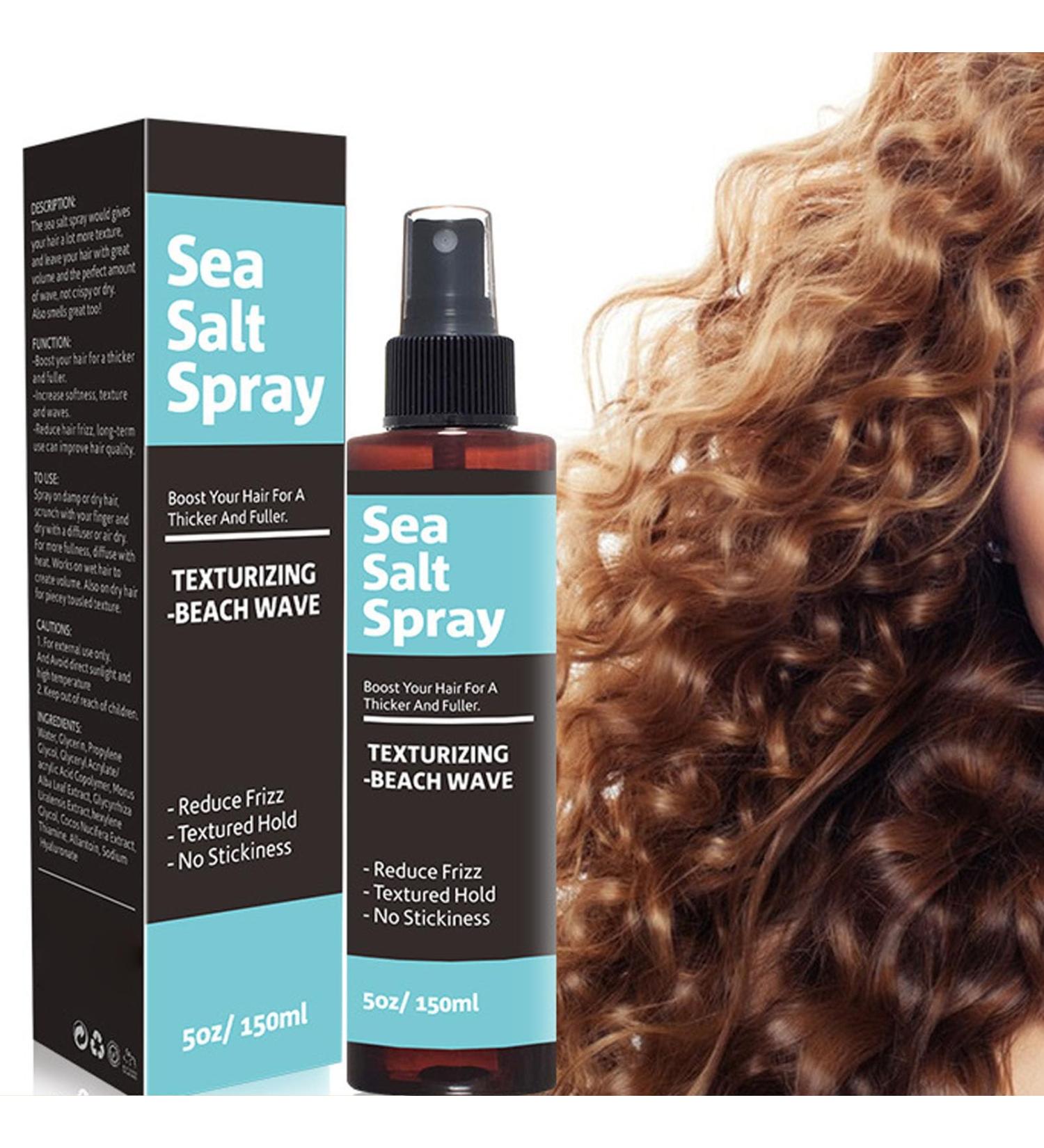 Sea Salt Spray 150ml Hair Styling Nourishing Spray Easy to Clean Hair Texture Spray for Beachy Waves Salt Water Spray Provides Volume and Hold for Men & Women - Buy Online on SooperMarket.com