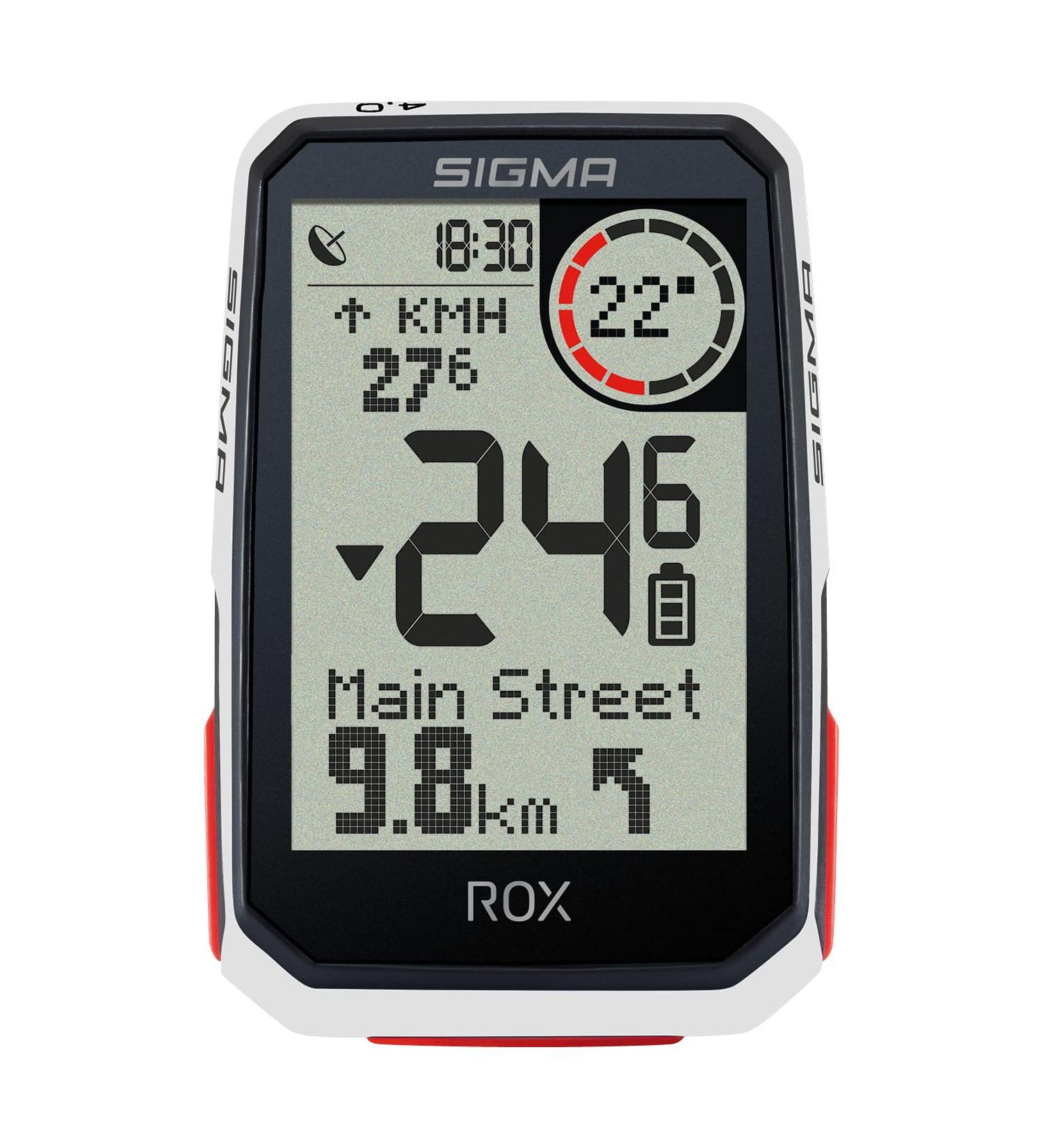 Sigma Sport Rox 4.0 White - Wireless Bicycle Computer with GPS & Navigation | Outdoor GPS with Height Measurement | Shop Now! - Buy Online on SooperMarket.com