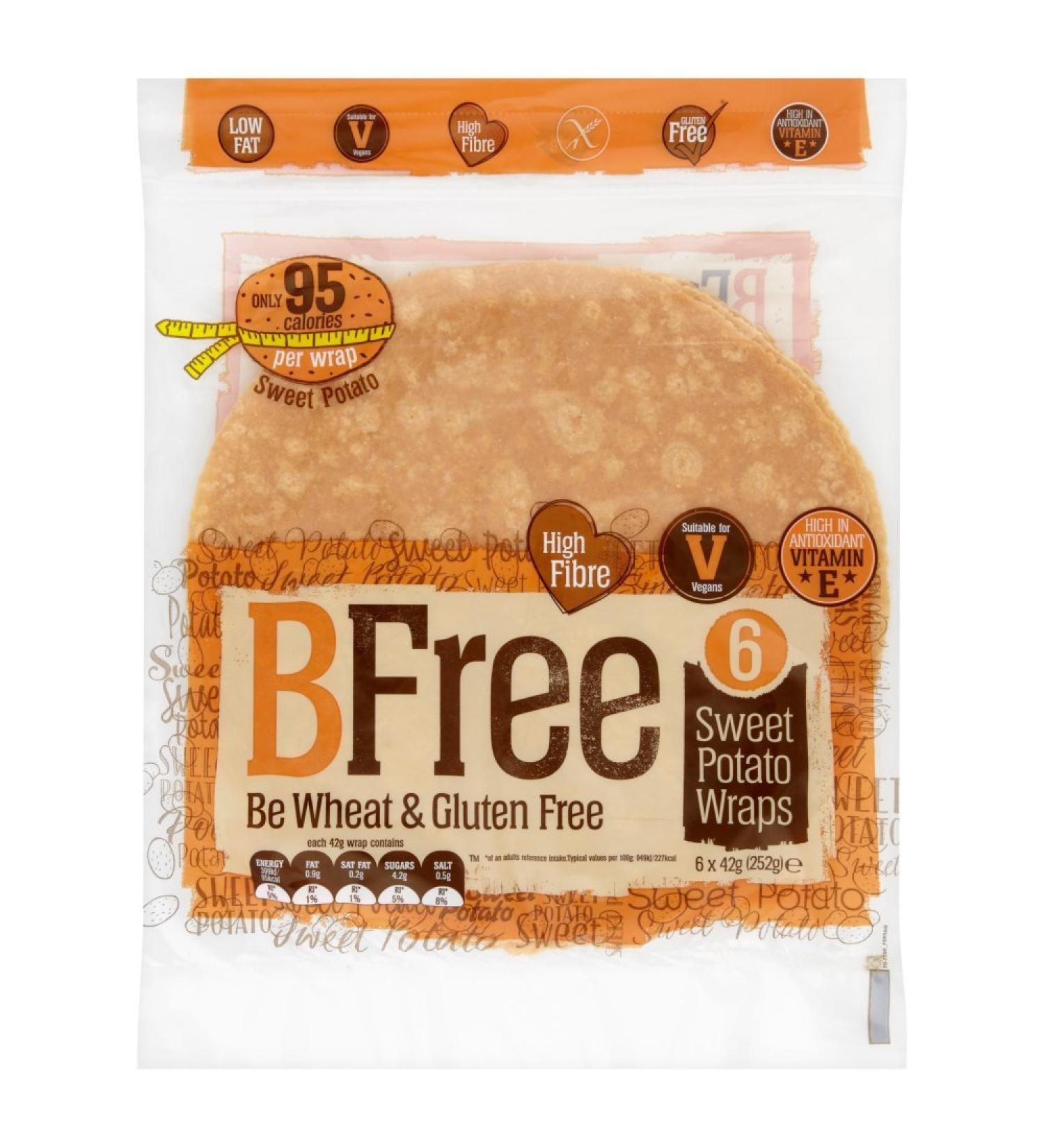 BFree Sweet Potato Wrap Tortillas - Gluten Free, Wheat Free, Vegan, Dairy Free (Pack of 2) - Buy Online on SooperMarket.com