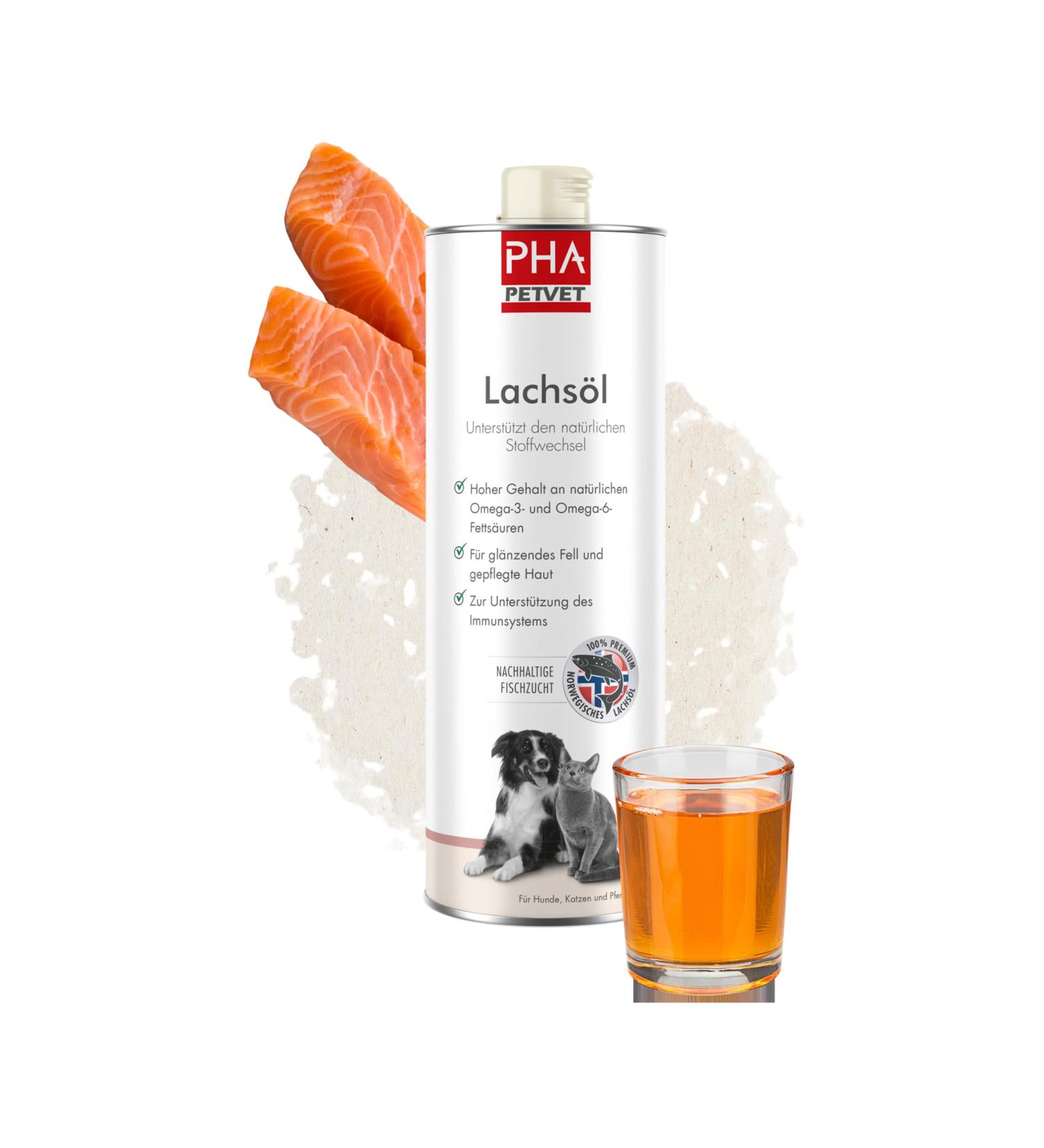 Buy PHA Salmon Oil for Dogs Cats & Horses | Sustainable Omega 3 & 6 Fatty Acids from Norway - 1L (1000ml) - Buy Online on SooperMarket.com