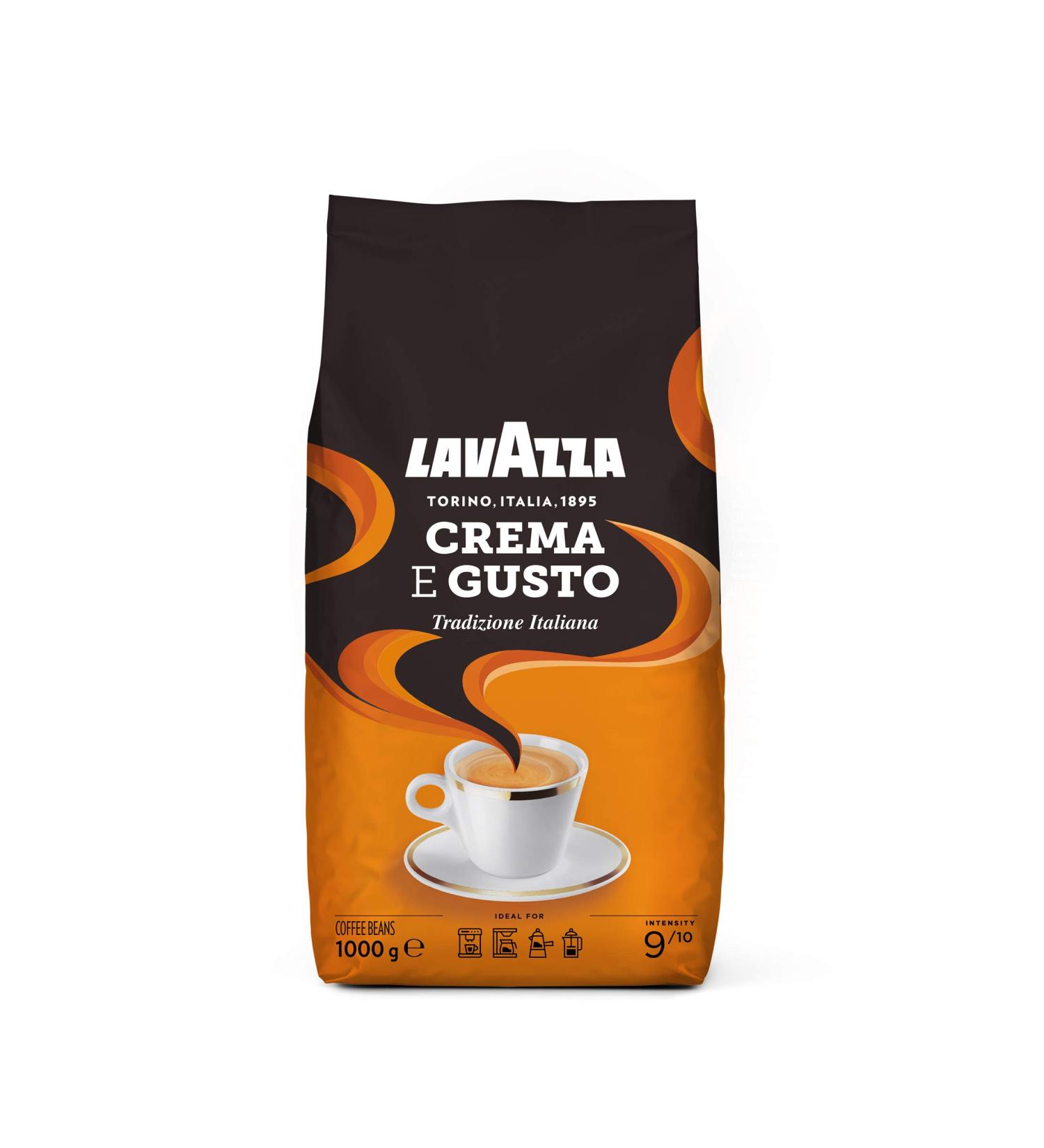 Lavazza Crema e Gusto Tradizione Italiana - Roasted Coffee Beans 1kg | Spicy Aromatic Espresso Blend - Arabica & Robusta - Buy Online on SooperMarket.com