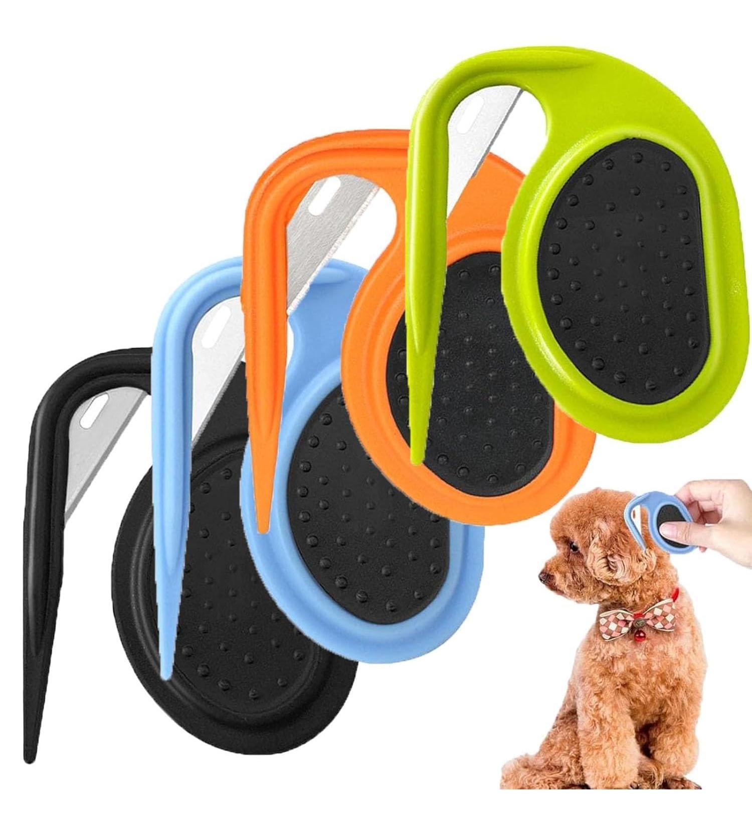 Pulunto Dog Comb Set - 4-Piece Pet Grooming Kit for Knots Fur Care & Puppy Trimming - One Size Fits All - Buy Online on SooperMarket.com