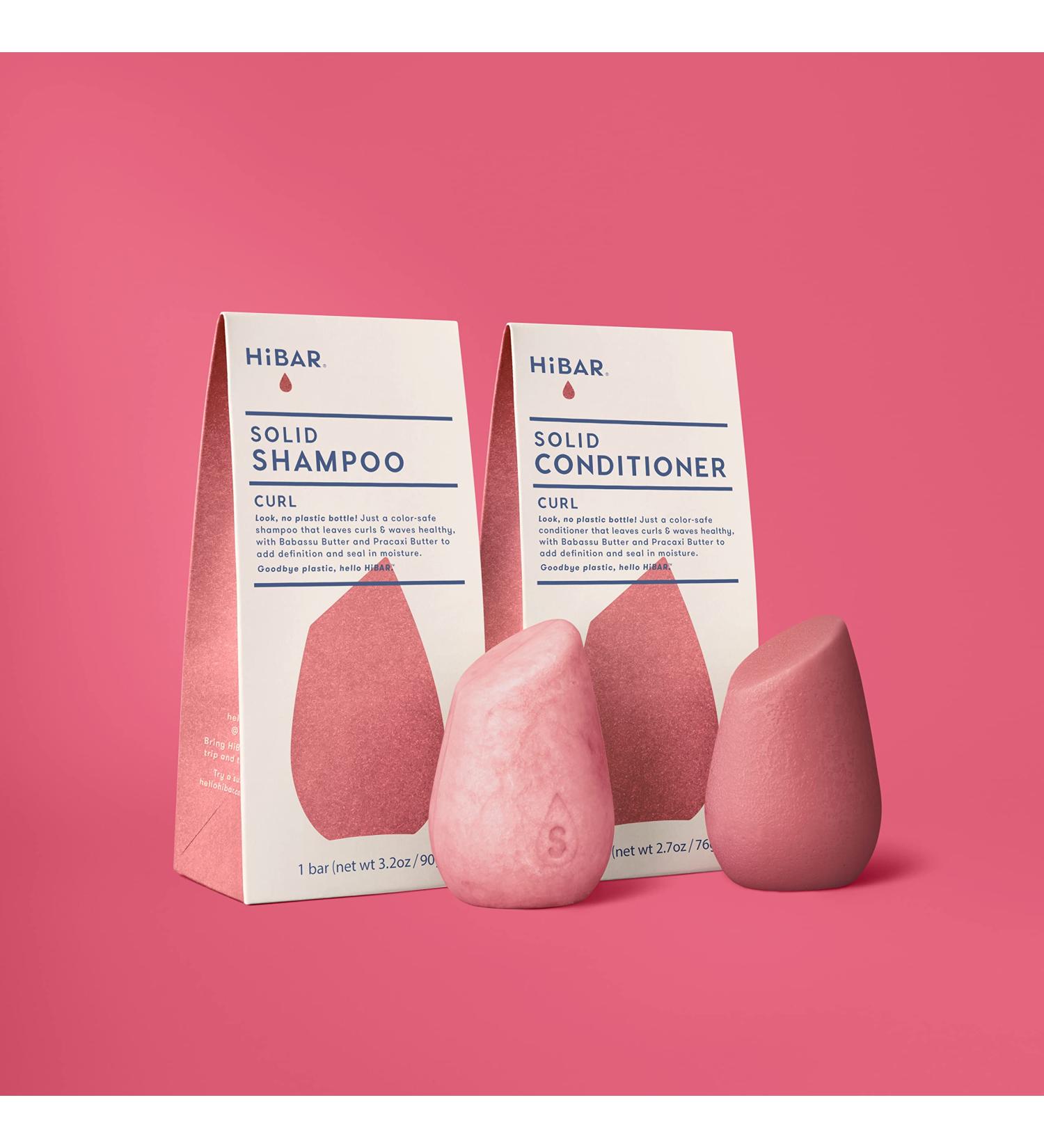 HiBAR Travel Size Shampoo & Conditioner Set | Eco-Friendly, Vegan, Zero Waste Hair Care for Curls - Buy Online on SooperMarket.com