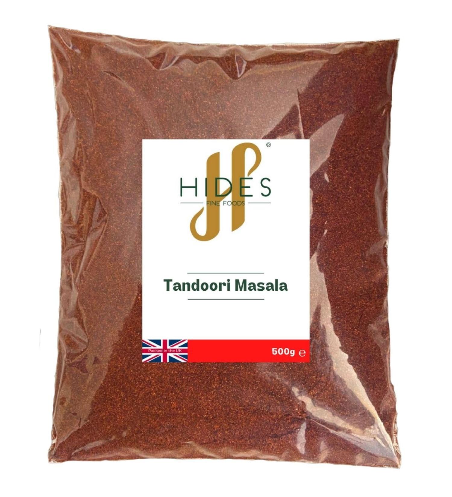 Hides Fine Foods Tandoori Masala 500g - GMO Free - Vegetarian Friendly - Authentic Indian Spice Mix for Curries and Takeaways - Buy Online on SooperMarket.com