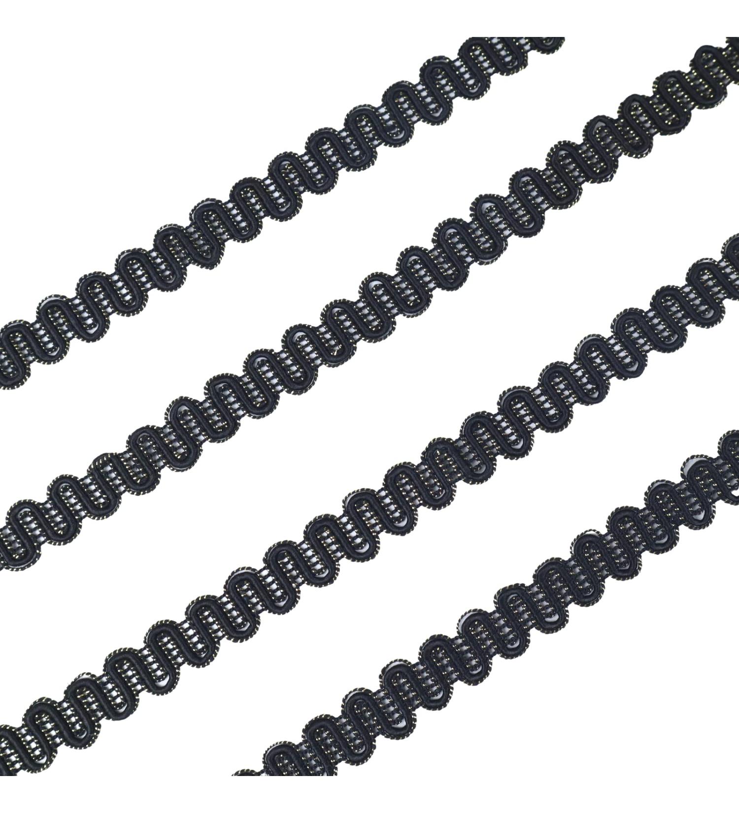 Black Braid Trim 0.6 Inch - 19 Yards Gimp Lace Trim for Sewing and Crafts - Buy Online on SooperMarket.com