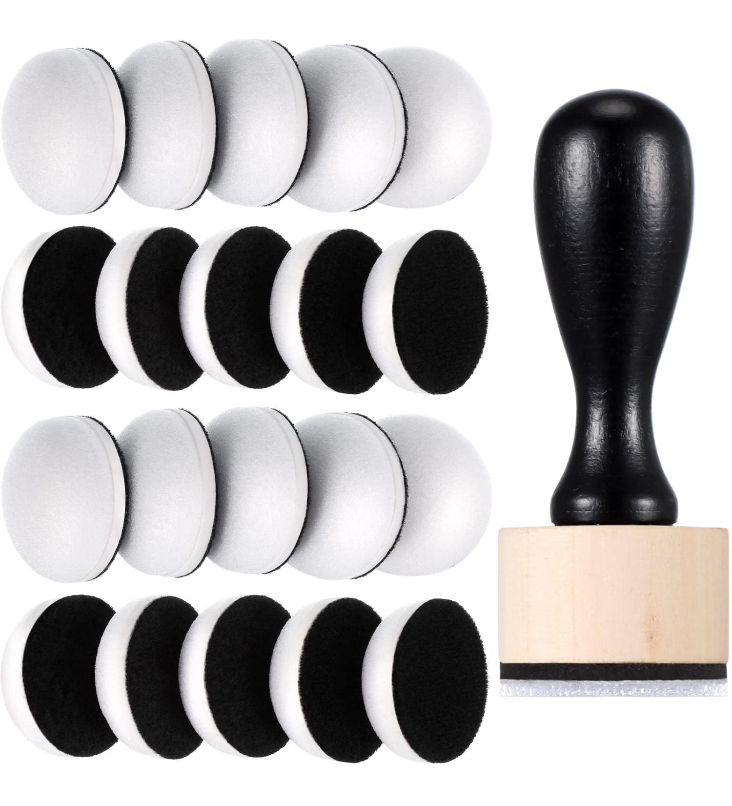 21-Pack Mini Round Ink Blending Tool Set with 20 Replacement Refill Sponges - Art Supplies for Distressing and Blending - Buy Online on SooperMarket.com