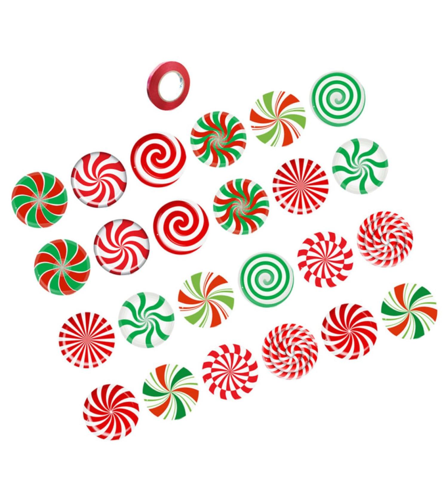 OFFSCH 24 Sheets Christmas Candy Decorations Christmas Tree Pendants Christmas Hanging Candies Manual Label - Buy Online on SooperMarket.com