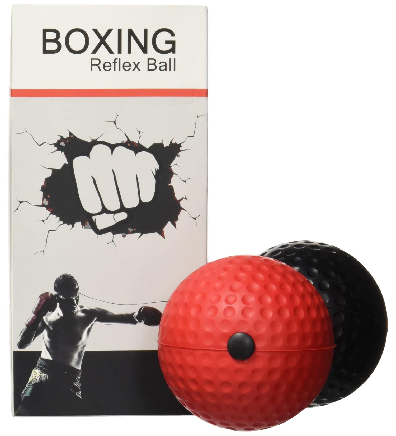 Portzon Boxing Reflex Ball with Headband | 2 Difficulty Levels | Improve Reaction, Agility, and Hand-Eye Coordination | Punching Speed and Fight Skill Training - Buy Online on SooperMarket.com