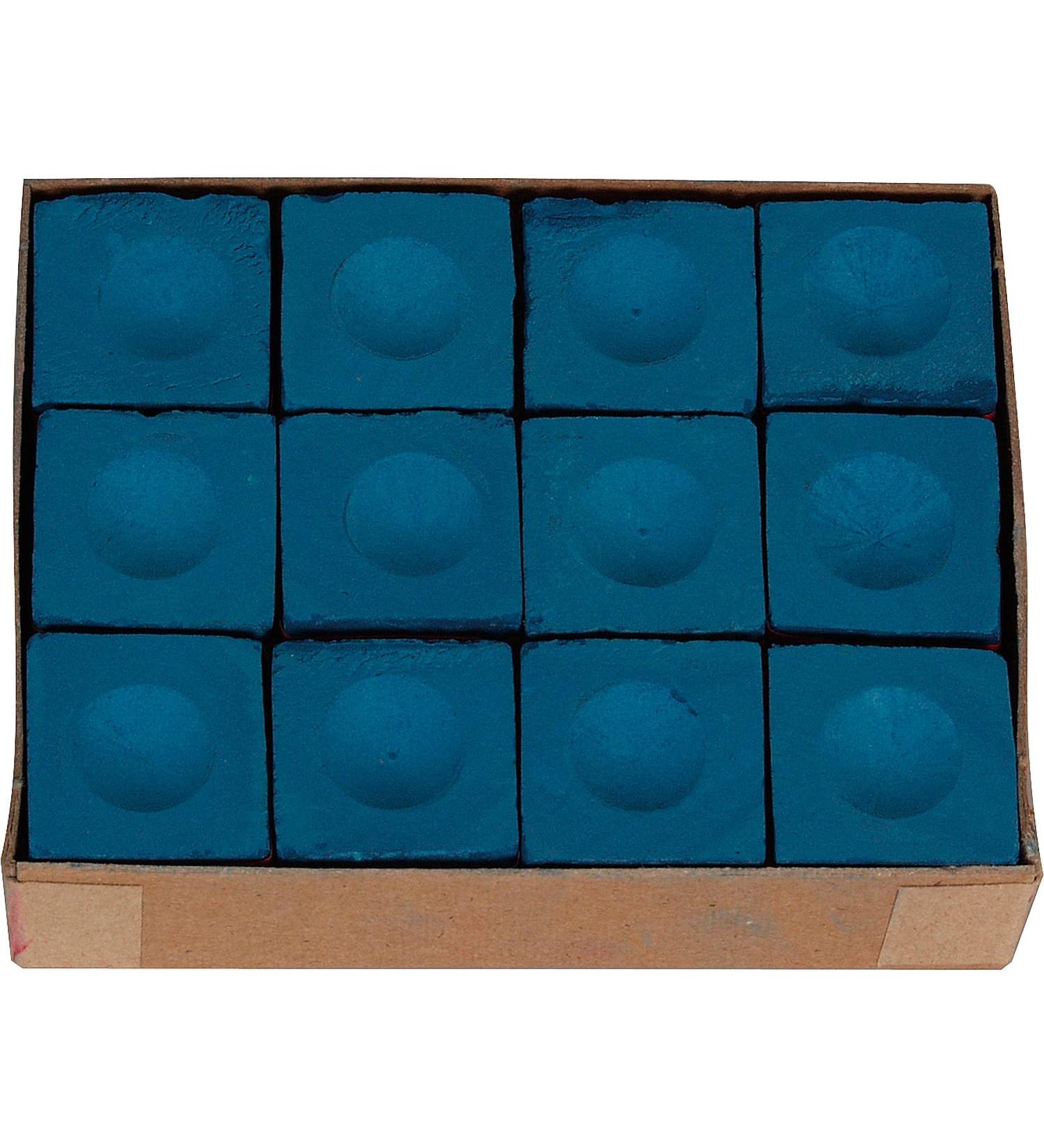 Buffalo Billiards Blue Pool Cue Chalk - 12 Piece Set for Perfect Shots | Premium Quality & International Shipping - Buy Online on SooperMarket.com
