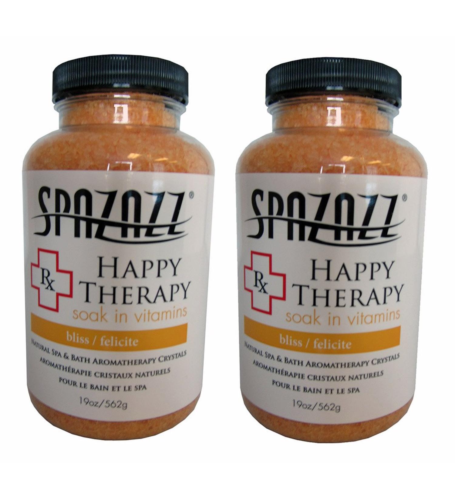 Spazazz Aromatherapy Spa and Bath Crystals - Happy Therapy 19oz (2 Pack)