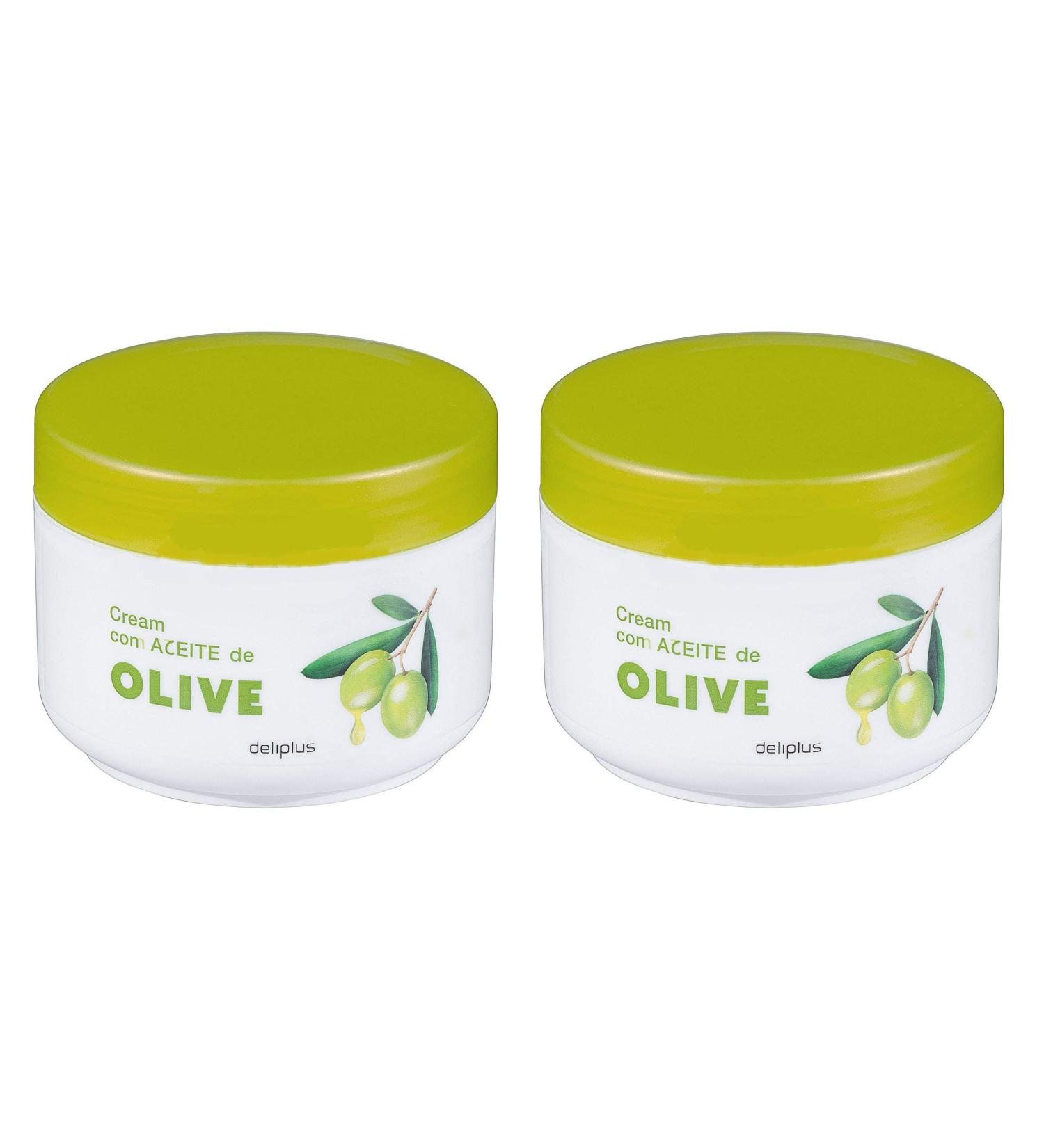 Deliplus Olive Oil Intensive Hand & Body Cream 6.75 fl oz - Pack of 2 | Moisturizing Treatment for Dry Skin with Karite & Vitamin E - Buy Online on SooperMarket.com