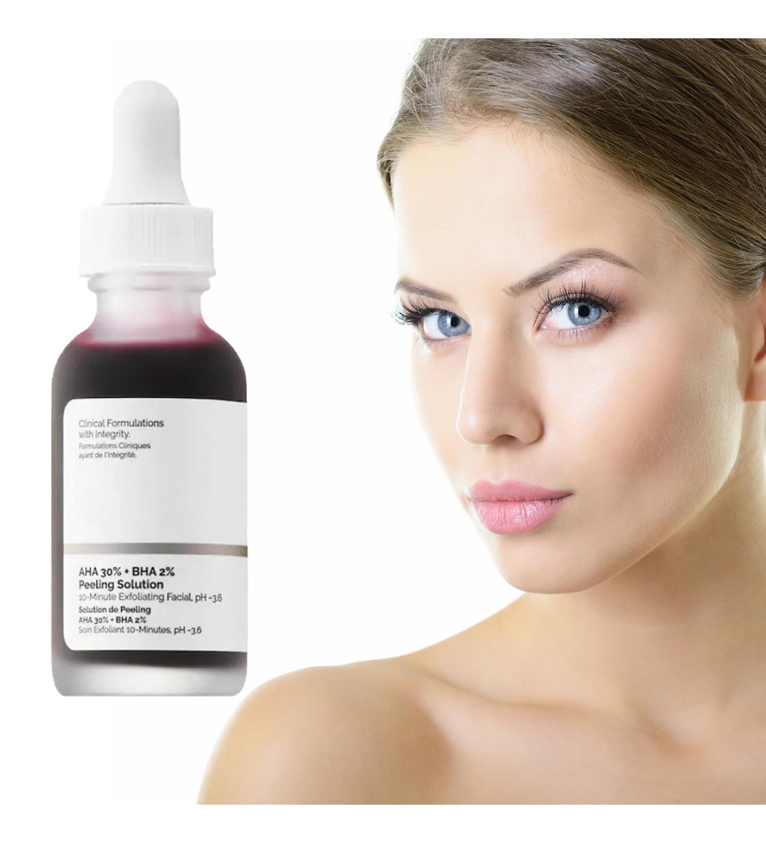 AHA 30%+BHA 2% Face Serum Dark Spot Remover for Face Face Serum for Women Brightening Serum Peeling Serum Solution Anti Aging Serum for Face Smooth Skin Exfoliating Reduce Fine Line Moisturiser Face - Buy Online on SooperMarket.com