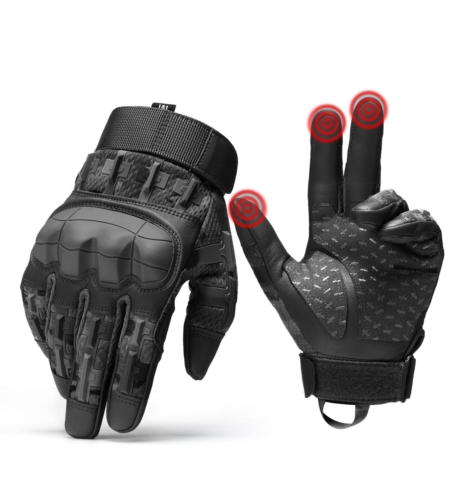 Neusky Men Tactical Gloves - Touchscreen Motorcycle & Outdoor Sport Gloves for Airsoft Military Paintball - Summer MTB Gloves in Schwarz-Pro L - Buy Online on SooperMarket.com