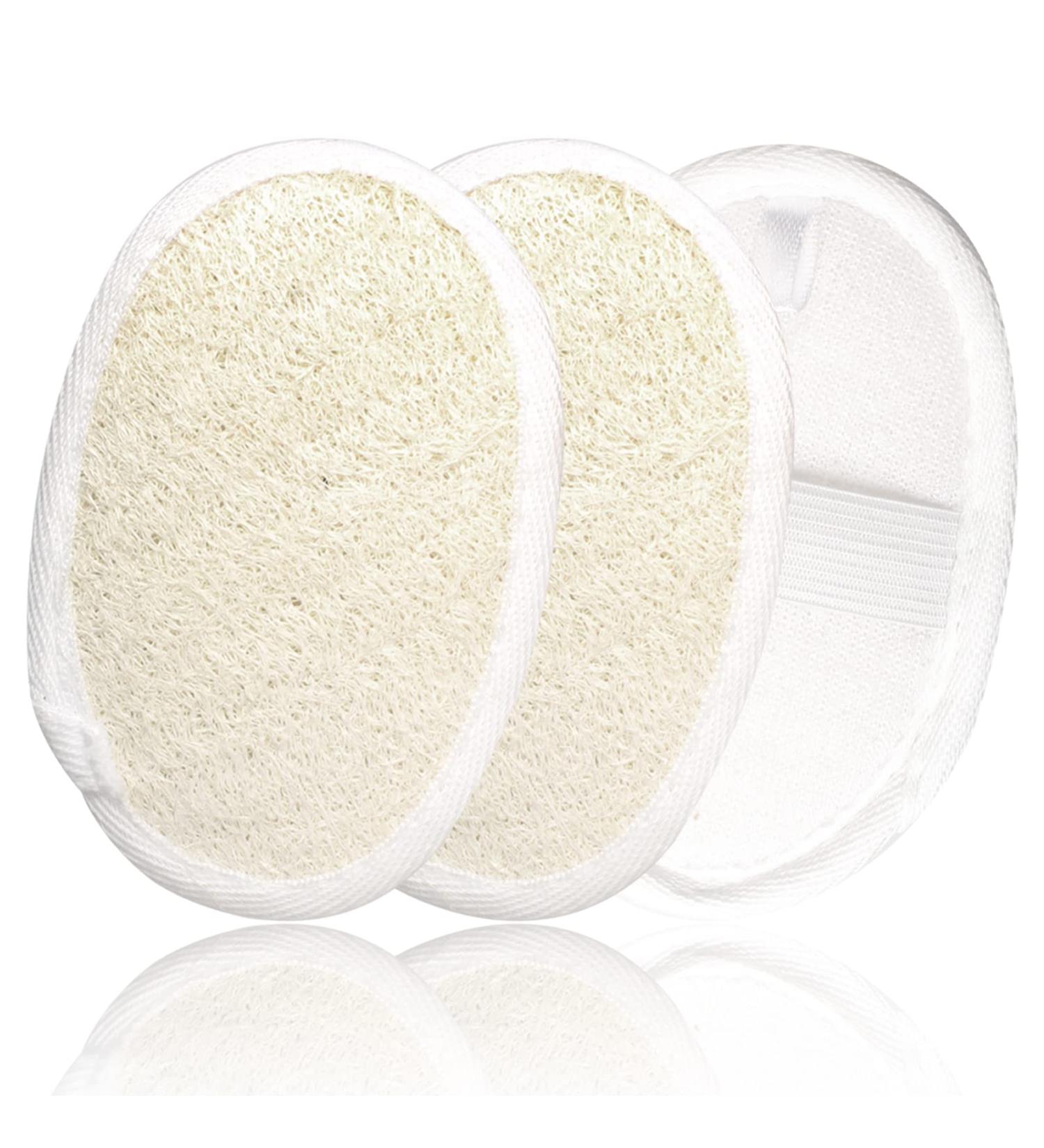 DEFUTAY 3 Pack Exfoliating Loofah Sponge Pads - Natural Luffa and Terry Cloth Scrubbers for Bath Spa and Shower | Men and Women | 3PC Set - Buy Online on SooperMarket.com