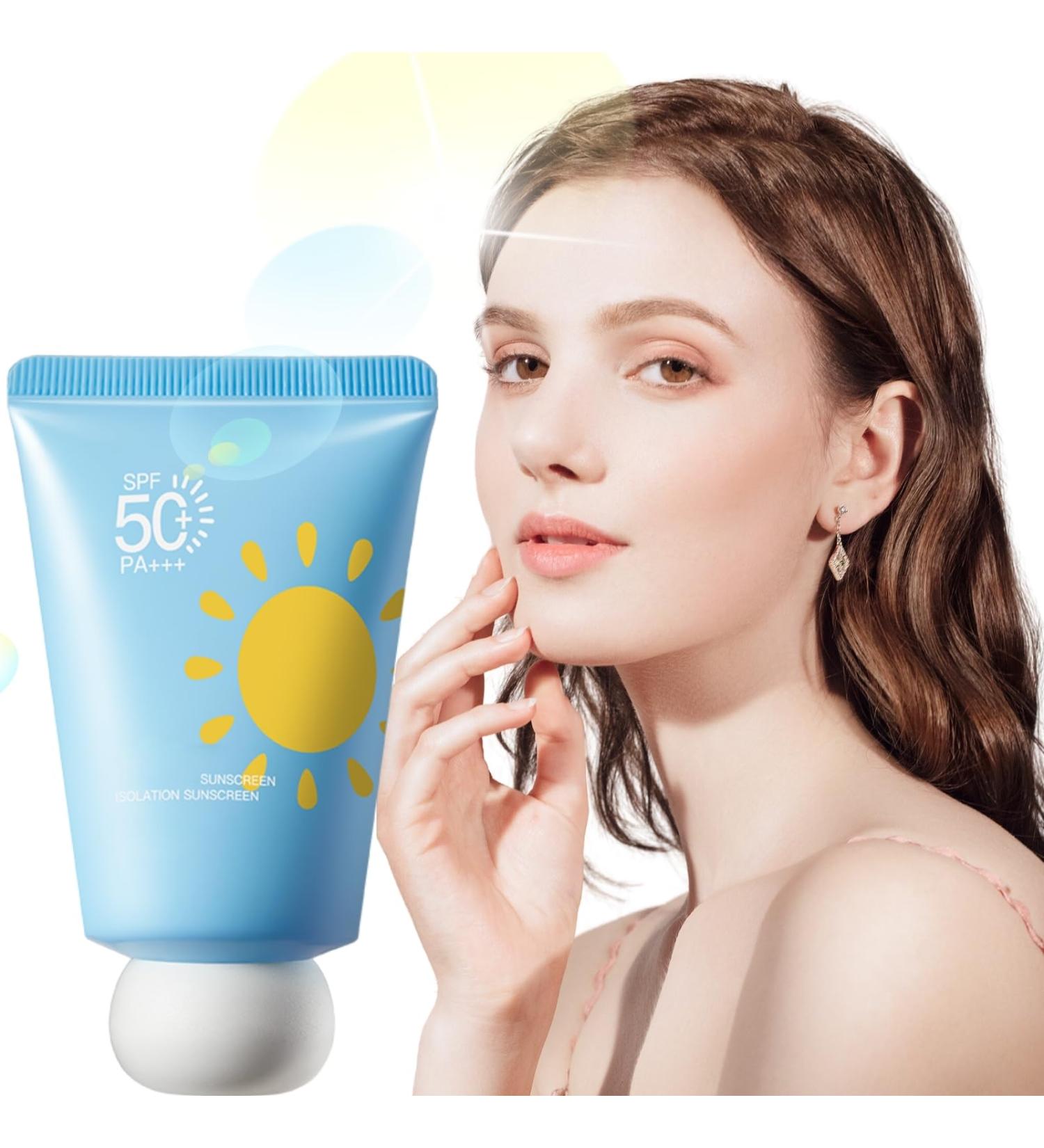 Trendyfave Sunscreen Spf 50 Face Moisturiser Sunscreen For Sensitive Skin Water Resistant & Non-Greasy Sunscreen Spf 50 UVA & UVB Protection Isolation Sunscreen With Hyaluronic Acid - Buy Online on SooperMarket.com
