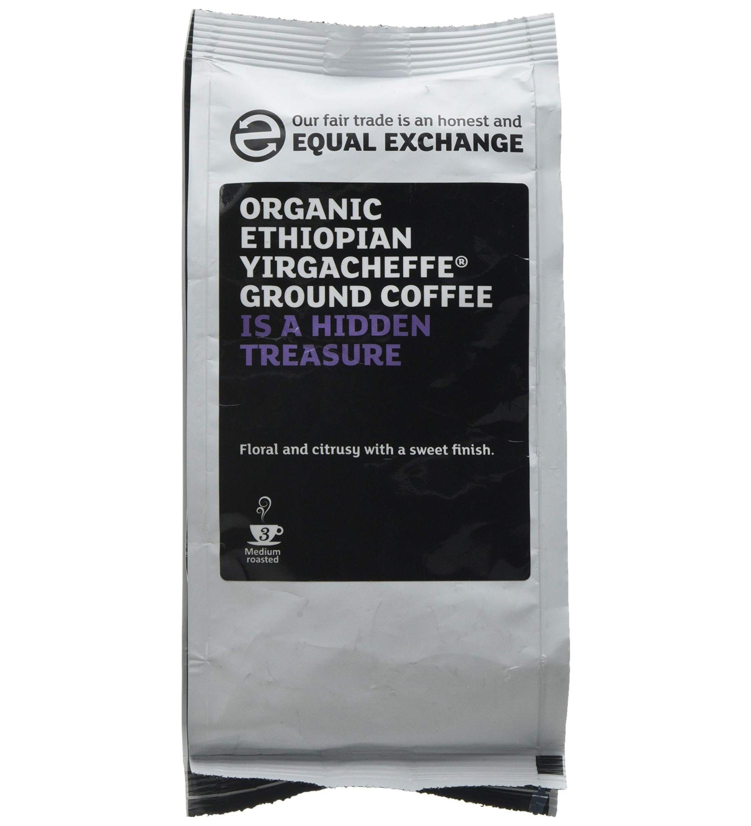 Equal Exchange Ethiopian Yirgacheffe Ground Coffee 227 g (Organic) - Buy Online on SooperMarket.com