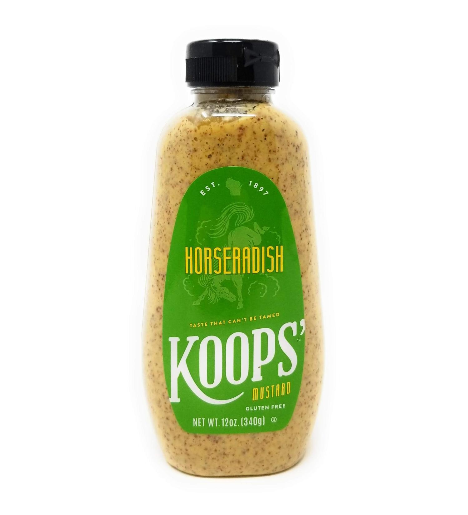 Koops' Horseradish Mustard, 12 oz. Bottle, 3-Pack
