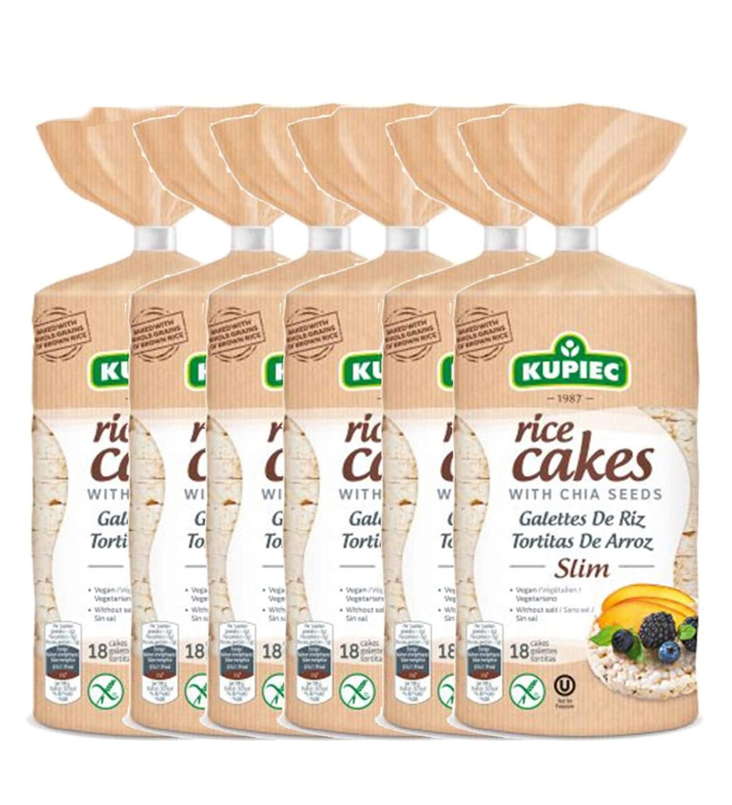 Rice Cakes with Chia Seeds Slim 90g Kupiec (Pack of 6)