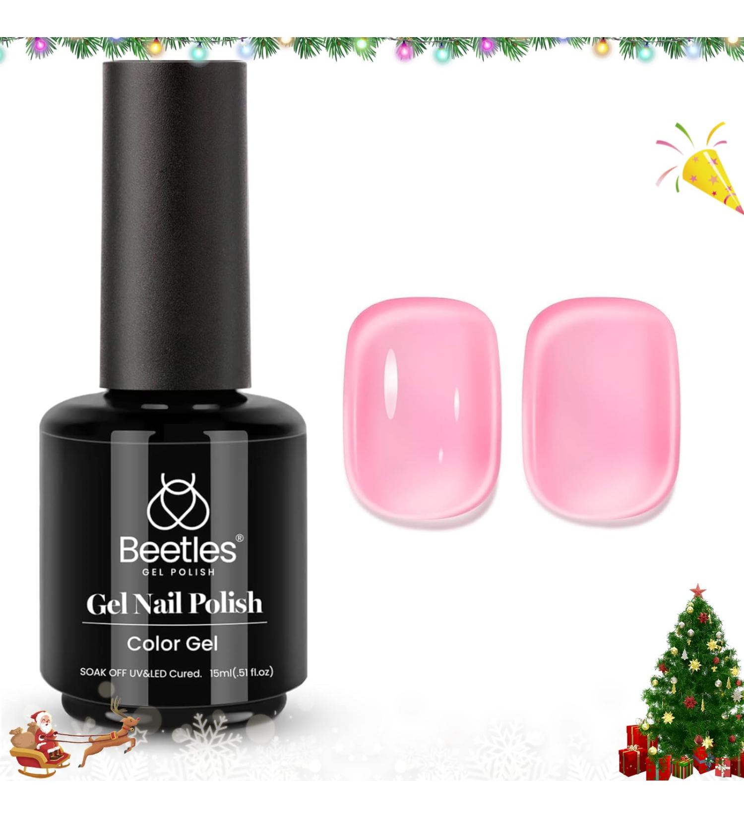 Beetles Jelly Gel Nail Polish in Translucent Sheer Pink - 15ml - Buy Online on SooperMarket.com