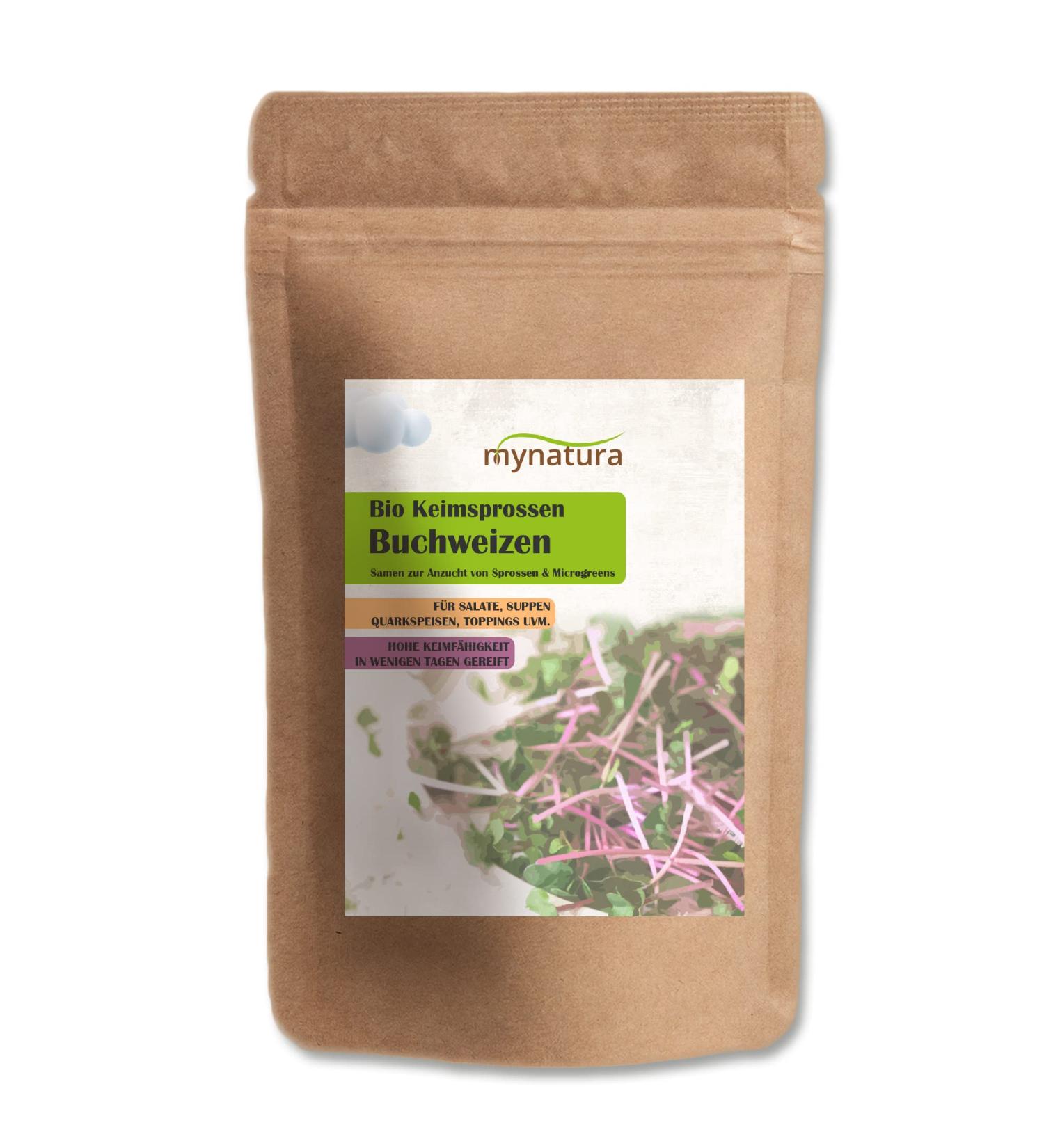 Buy MyNatura Bio Germs Sprouts Buckwheat Vegetables | Healthy Vegan & Vegetarian Superfood (2x500g) - Shop Internationally! - Buy Online on SooperMarket.com
