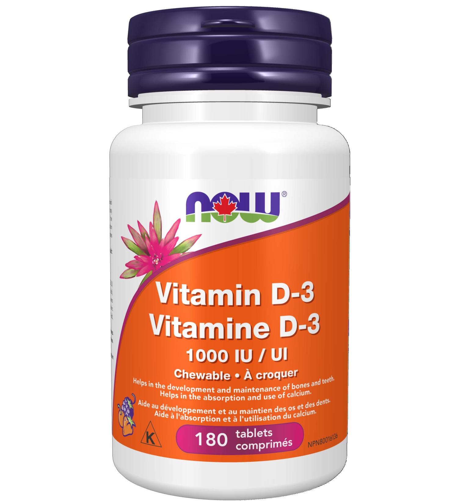 Now Vit D-3 1 000 IU Chewable 180 Loz - Buy Online on SooperMarket.com