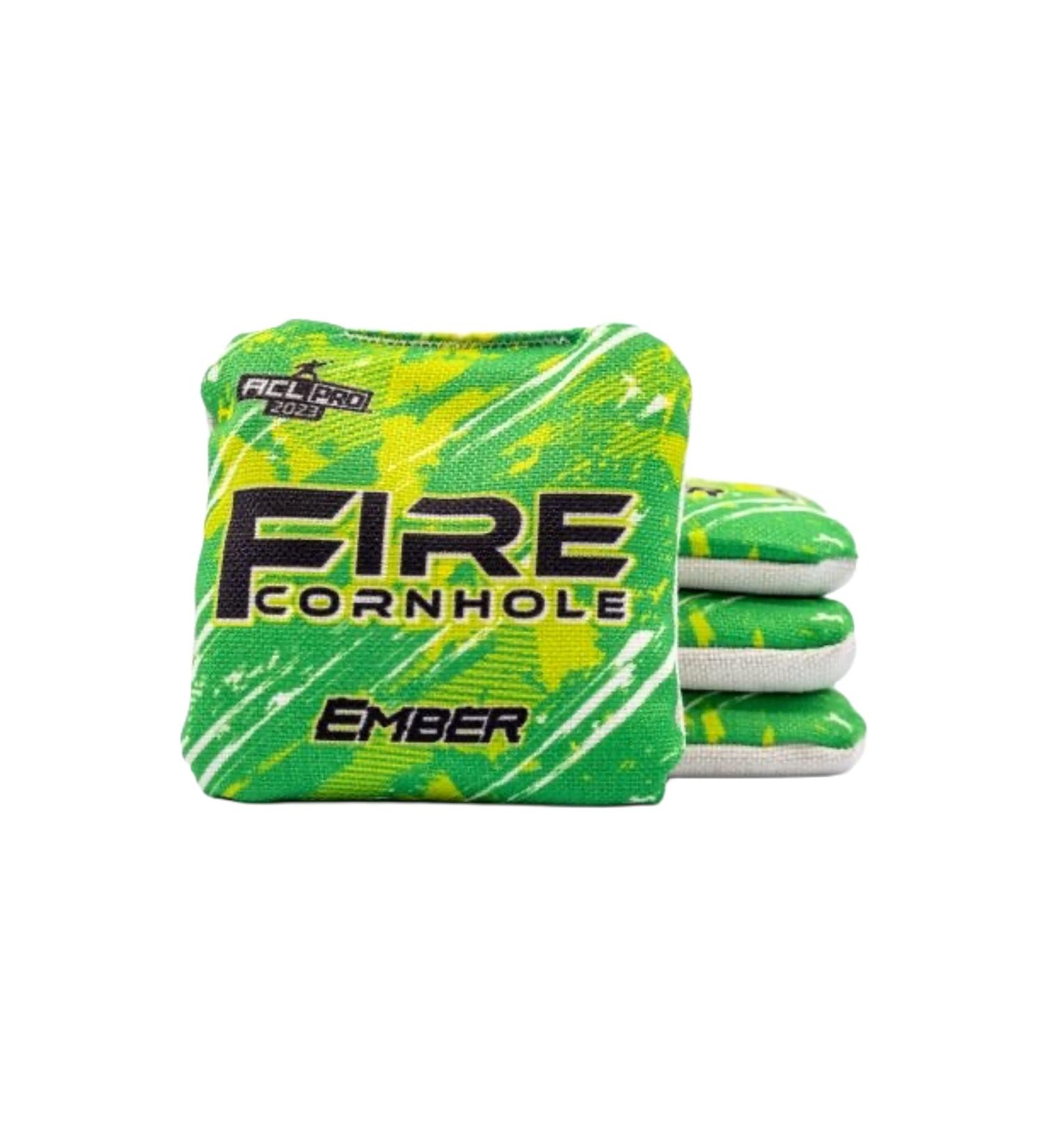 Ember FIRE CORNHOLE 16oz Cornhole Bags | ACL Pro Approved | Lemon-Lime | Set of 4 - Buy Online on SooperMarket.com