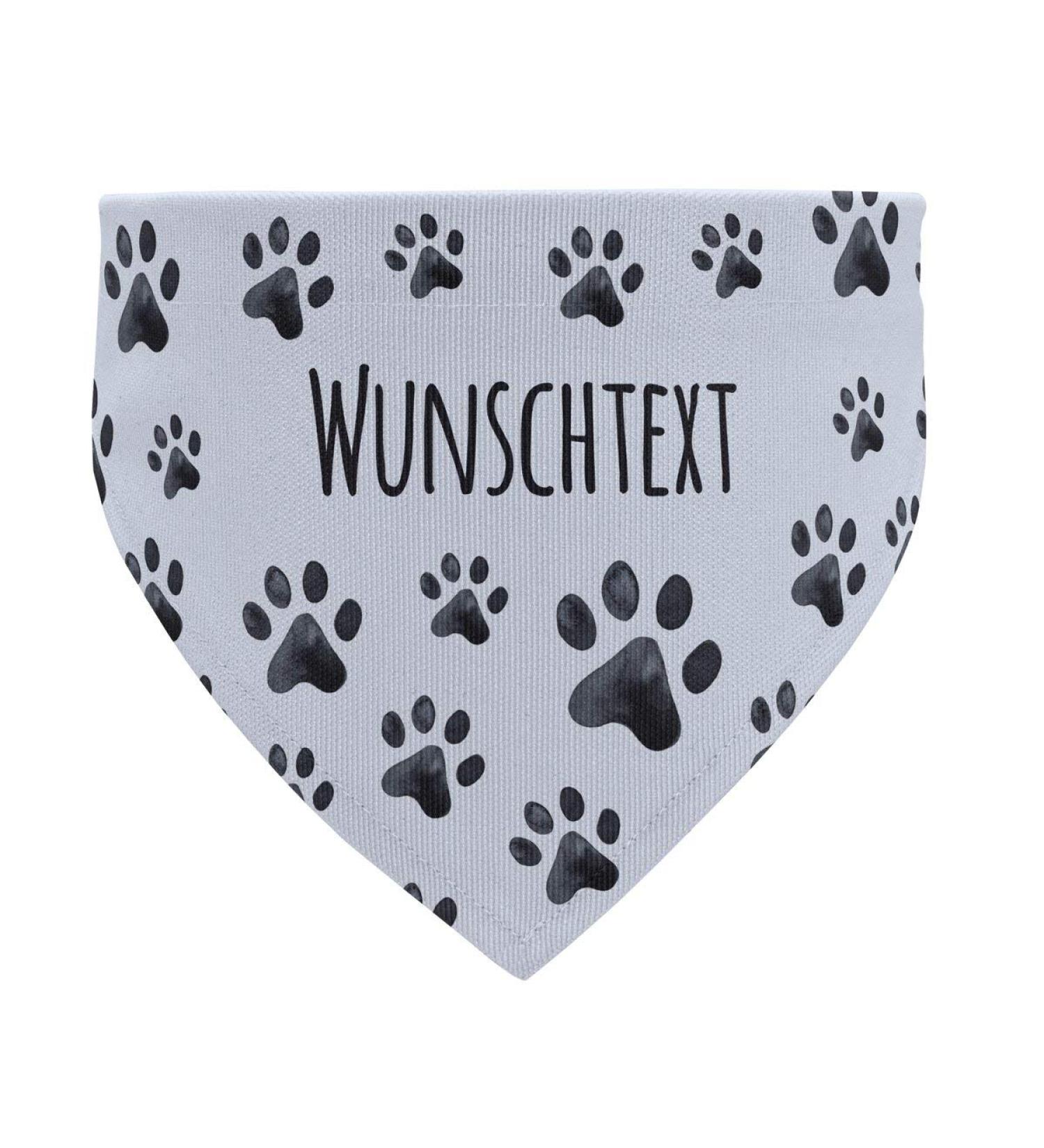 printplanet Dog Scarf with Custom Name | Paw Pattern - Size L | Personalized Dog Accessories - Buy Online on SooperMarket.com