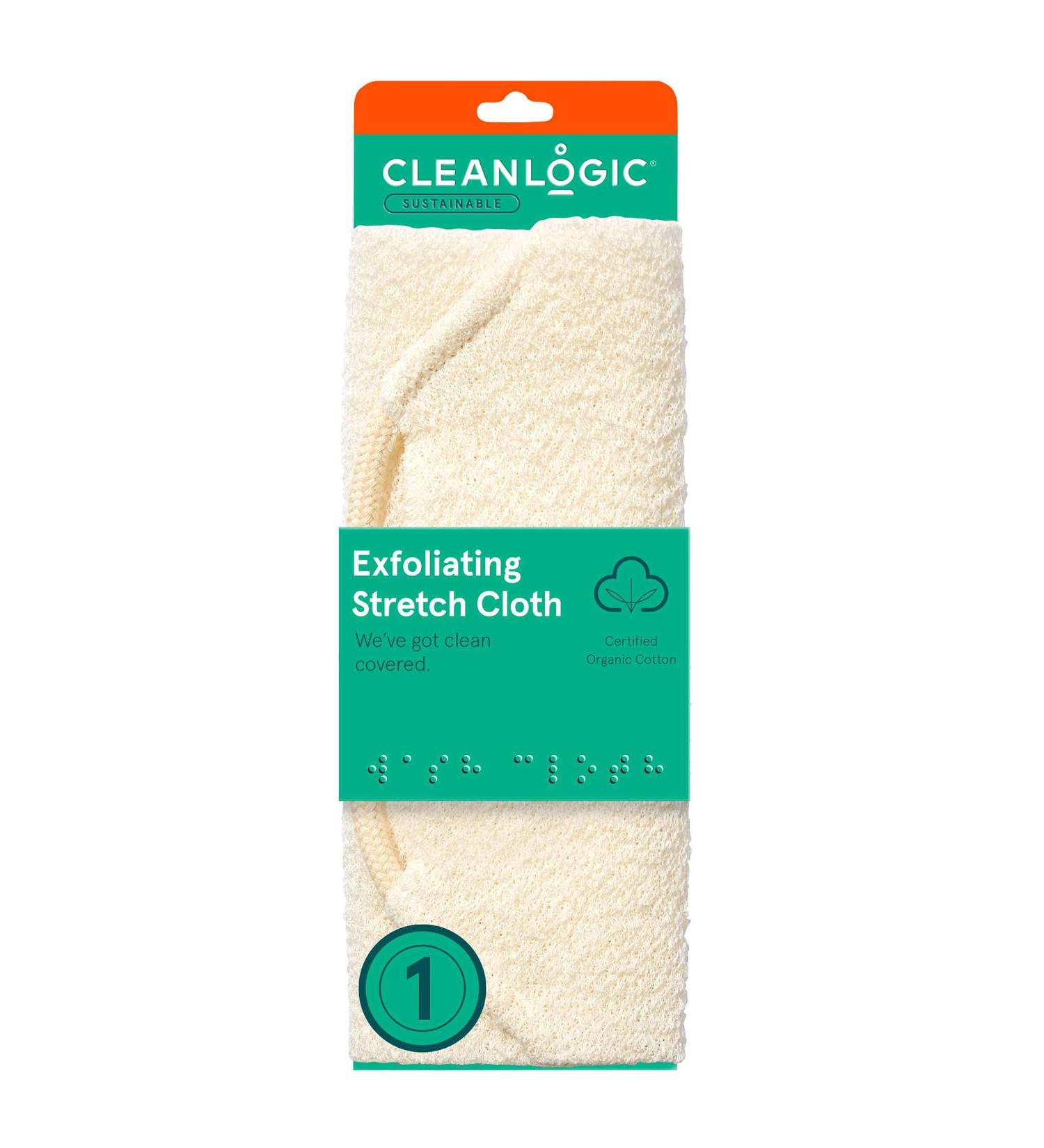 Cleanlogic Exfoliating Stretch Bath & Shower Wash Cloth | Revitalize Your Skin - Buy Online on SooperMarket.com