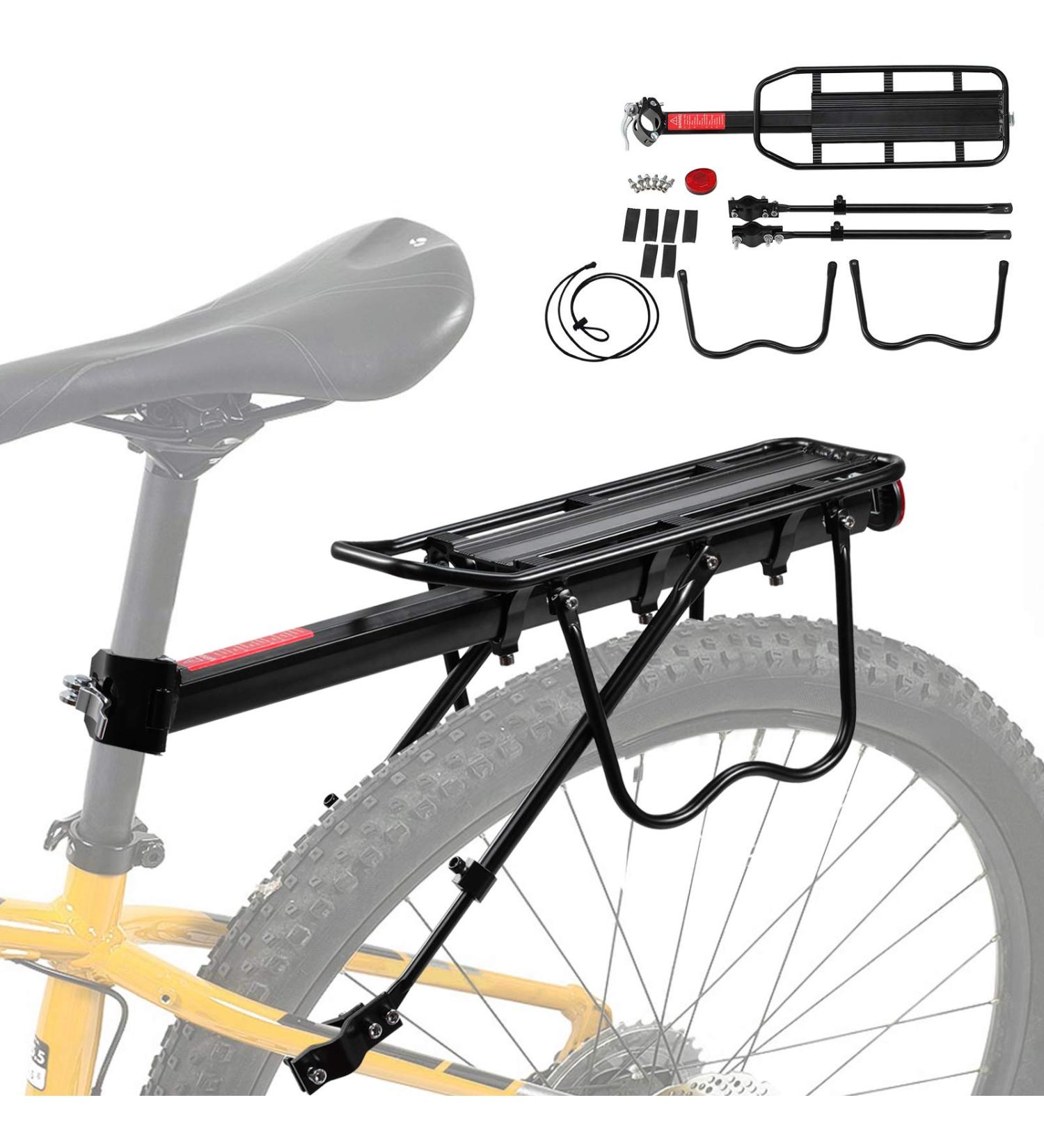 Voilamart Rear Bike Rack - Adjustable Aluminum Alloy Cargo Rack | 120 lbs Capacity | Easy Install - Buy Online on SooperMarket.com