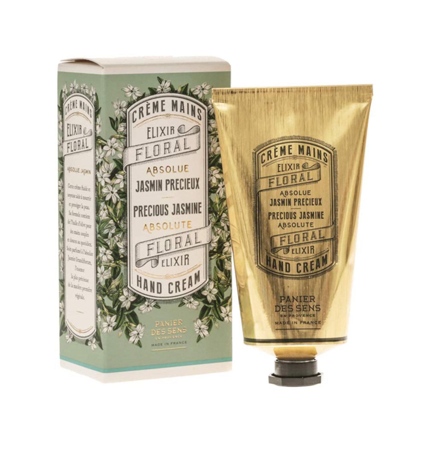 Panier des Sens Jasmine Hand Cream - 2.6floz/75ml - Moisturizing Mask with Olive and Almond Oil - Made in France - 96% Natural Ingredients - Buy Online on SooperMarket.com