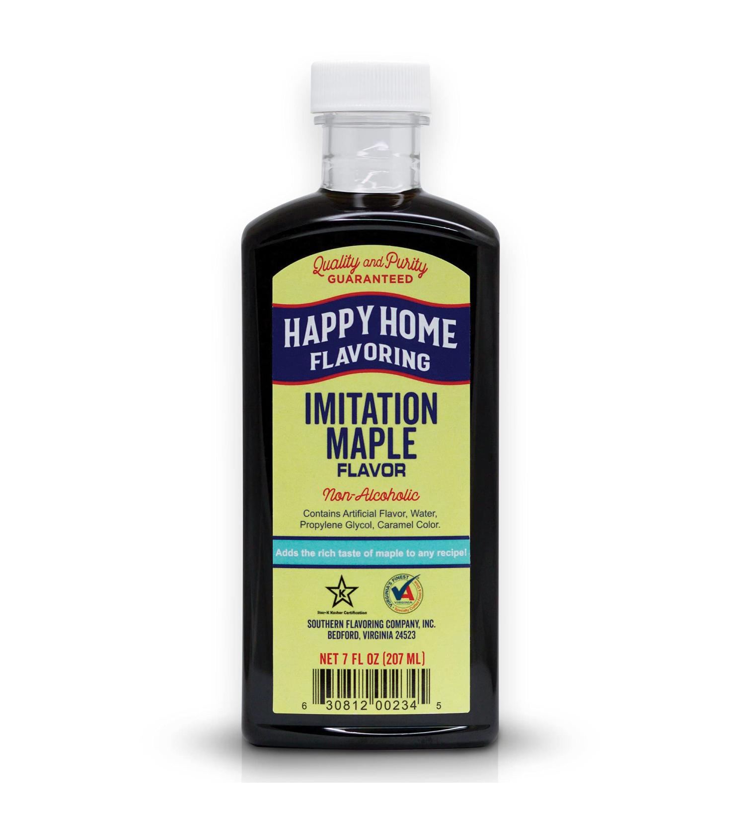 Happy Home Imitation Maple Flavoring 7 oz | Non-Alcoholic & Certified Kosher - Buy Online on SooperMarket.com