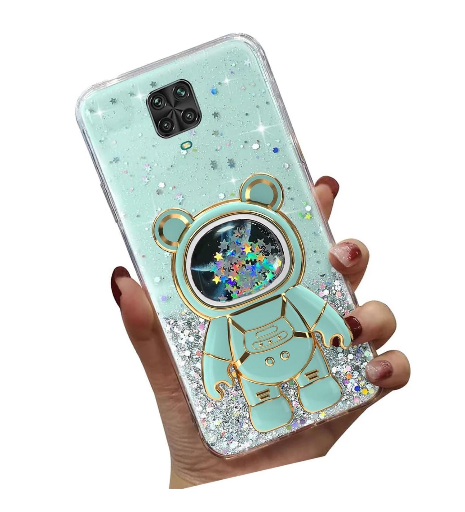 Shop Tivenfezk Nadoli for Xiaomi Redmi Note 9s - Glitter Astronaut Stand Shell Soft Silicone Bling Case - Buy Online on SooperMarket.com