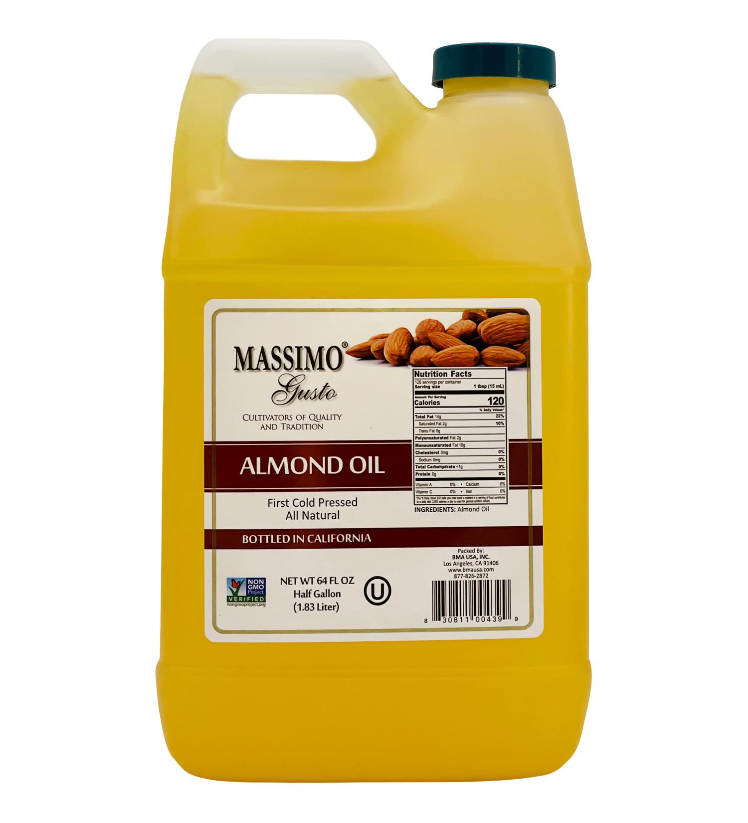 Massimo Gusto Food Service - Almond Oil - 1/2 Gallon (64 FL OZ) 64 Fl Oz (Pack Of 1)