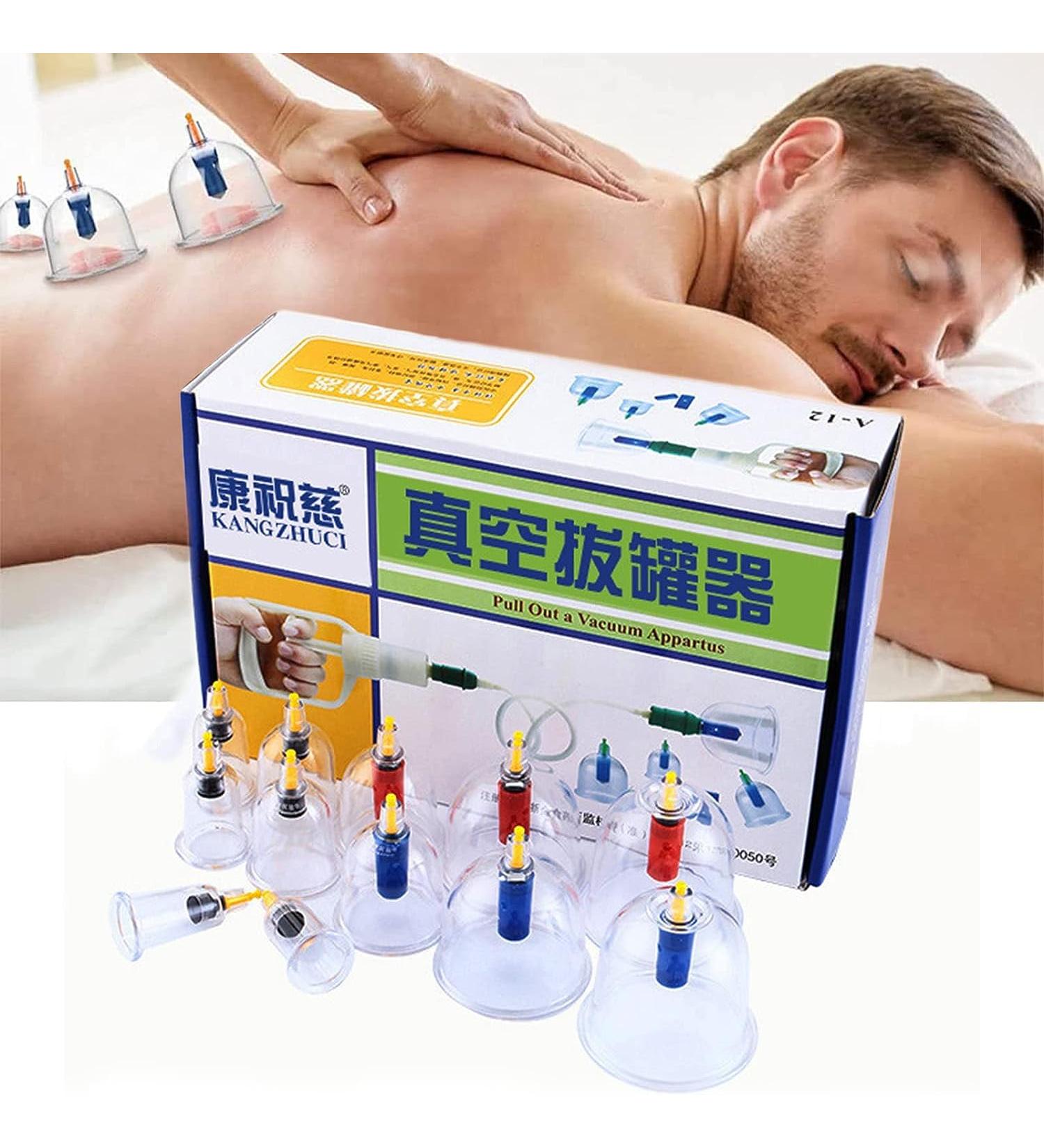12 Cups Cupping Therapy Sets with Pump Vacuum Professional Chinese Cupping Set for Body Massage Muscle Joints Pain Relief Physical Therapy - Buy Online on SooperMarket.com