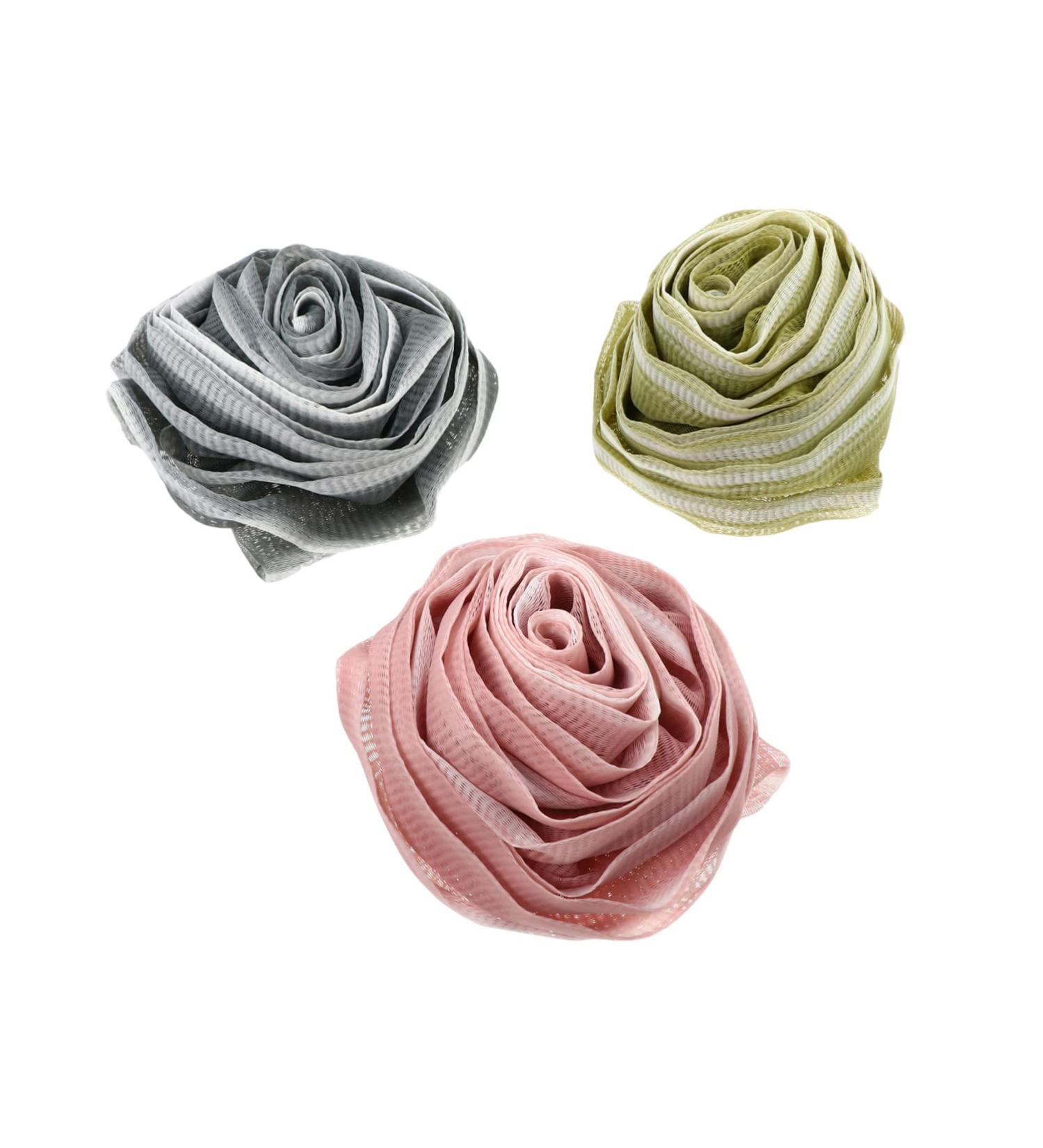 NOLITOY 3pcs Bath Ball Set - Soft Luffa Body Scrubber & Shower Poufs for Luxurious Bathing | Foam Bathroom Loofah & Towel for Adults - Buy Online on SooperMarket.com