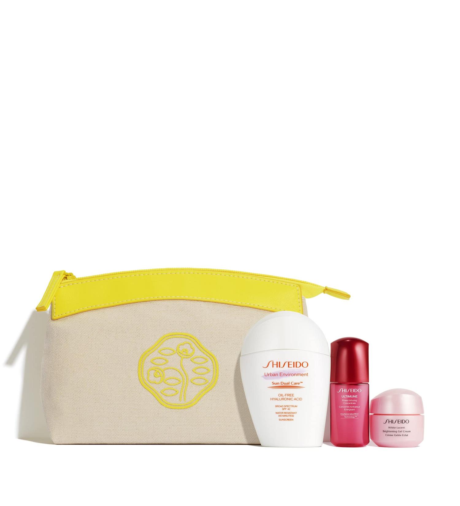 Shiseido Urban Environment Everyday Sun Protection Set - SPF 42 Sunscreen Ultimune Serum & Gel Cream for Glowing Skin | International Shipping Available - Buy Online on SooperMarket.com