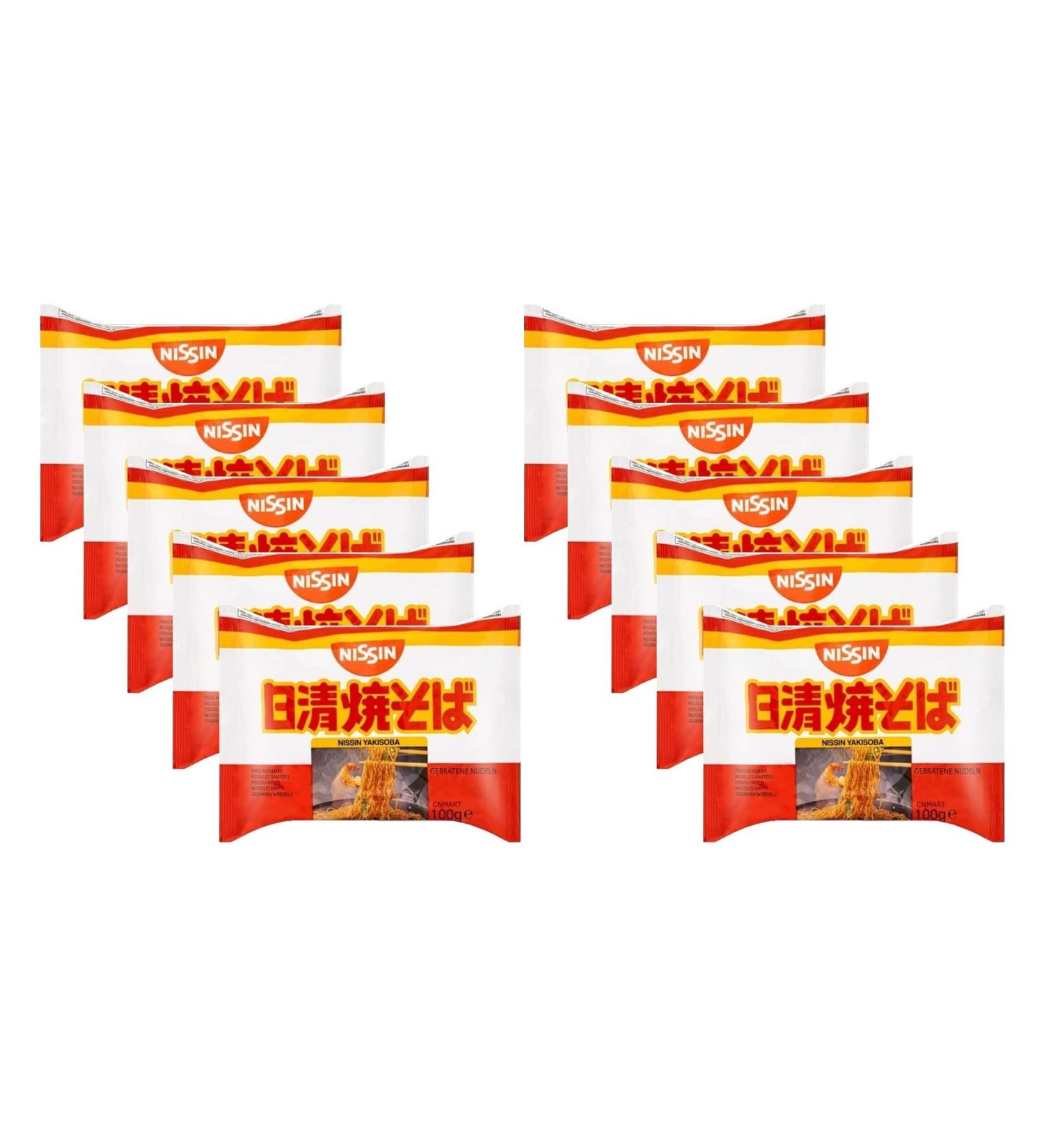 Nissin Demae Ramen Instant Ramen Noodles - Yakisoba Flavour 100g (Pack of 10) by CNMART - Buy Online on SooperMarket.com