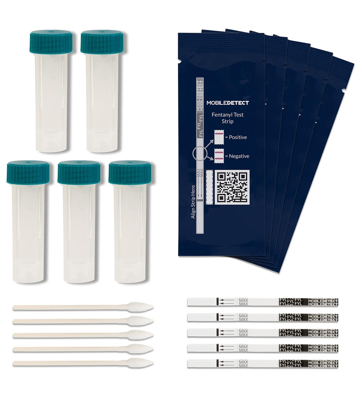 MobileDetect Fen Strips Kit | 5 Pack with Buffer Solution Swab and Analysis Chart - Buy Online on SooperMarket.com