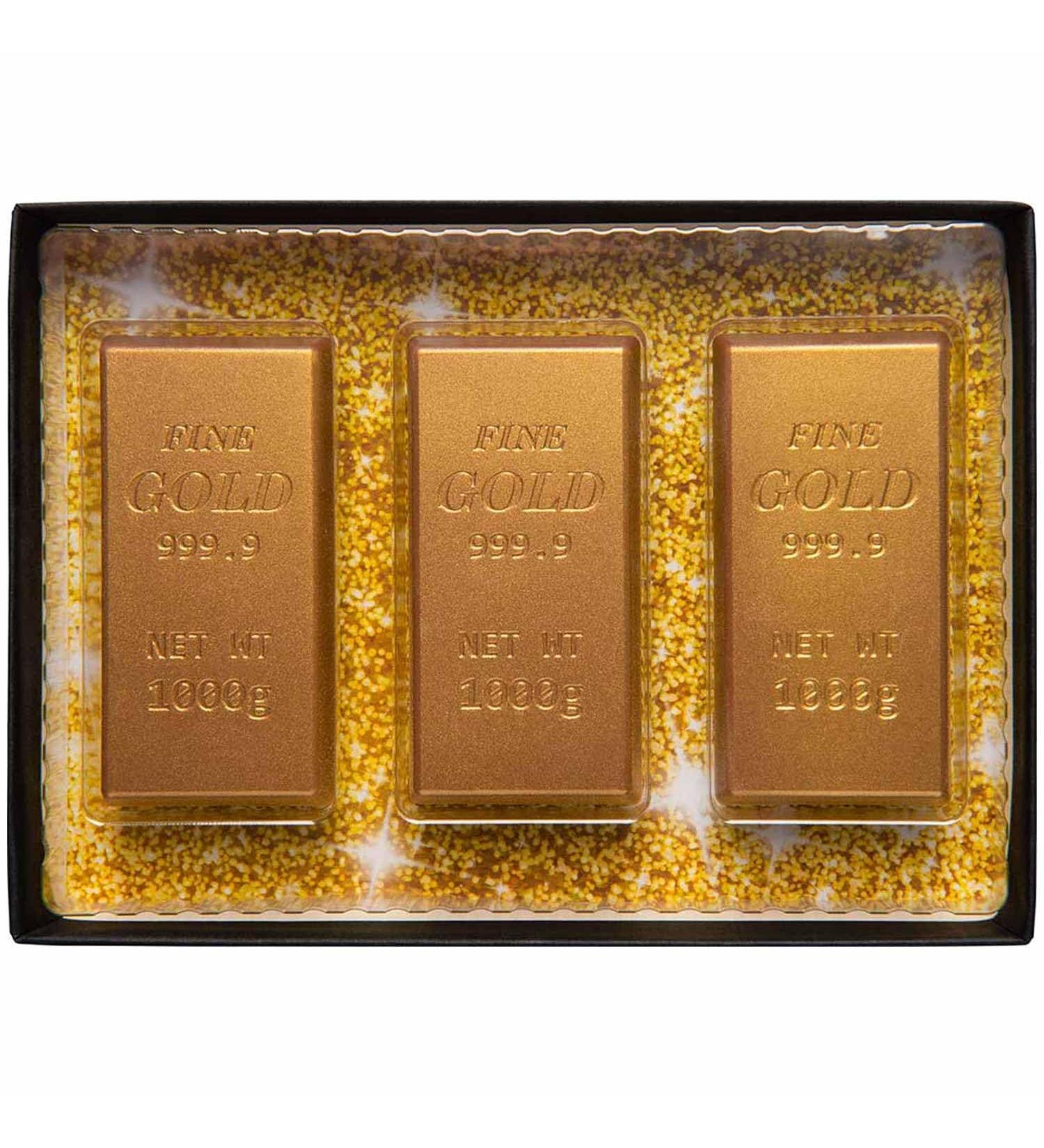 Chocolate gold bars gift pack 75g three chocolate gold bars for special occasions birthdays and anniversaries