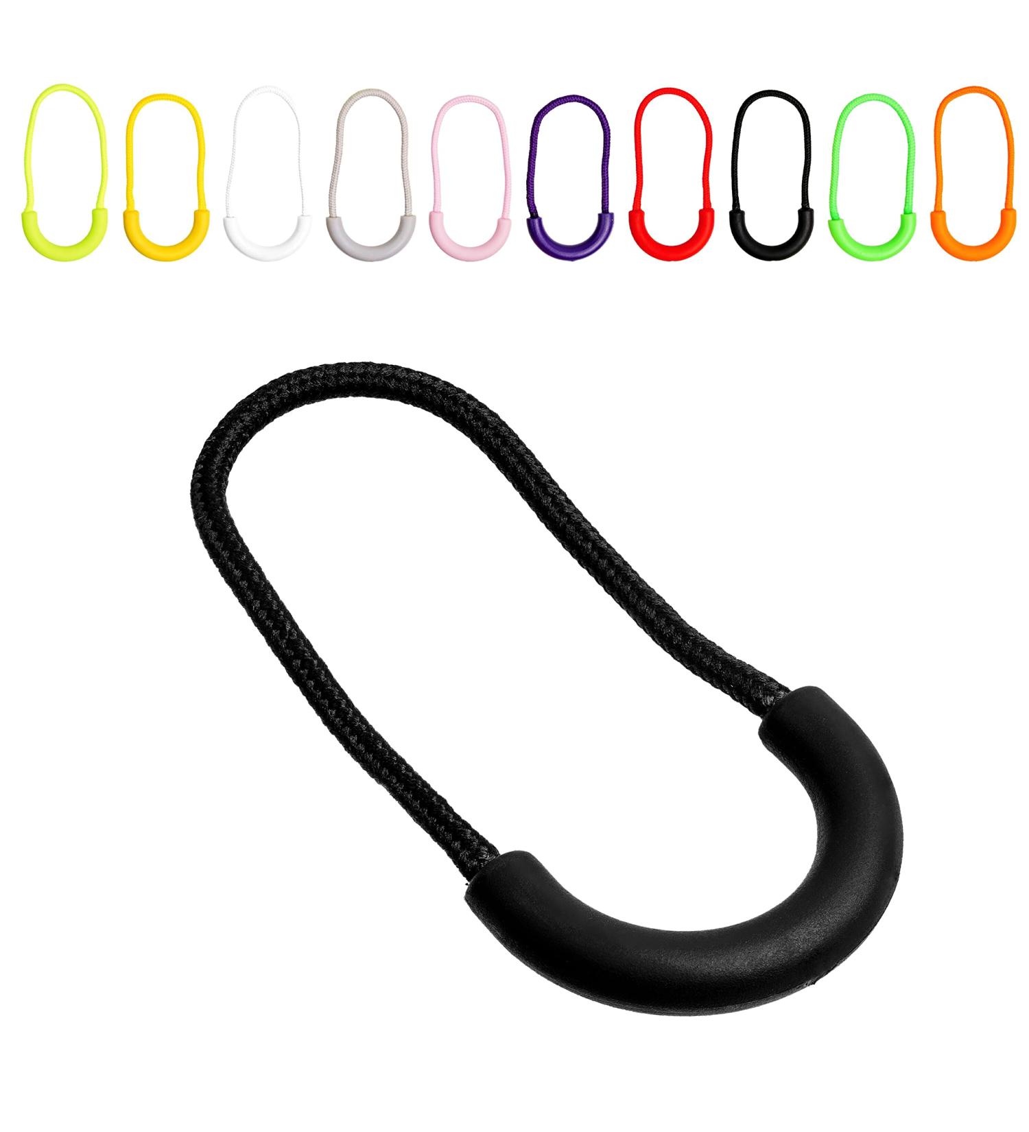 40 Colorful Zipper Pendants - 60x30mm Nylon Replacement Zippers Set for Repair - Threading Accessories - Buy Online on SooperMarket.com