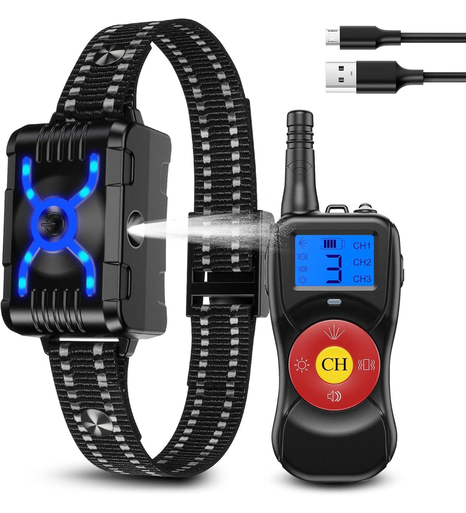 Anti Barking Dog Collars Citronella Dog Collar for Barking with Remote Smart Anti Bark Collar with 4 Training Modes Rechargeable Safe Citronella Spray Dog Barking Collar for Small Medium Large Dogs Black#XG03 - Buy Online on SooperMarket.com