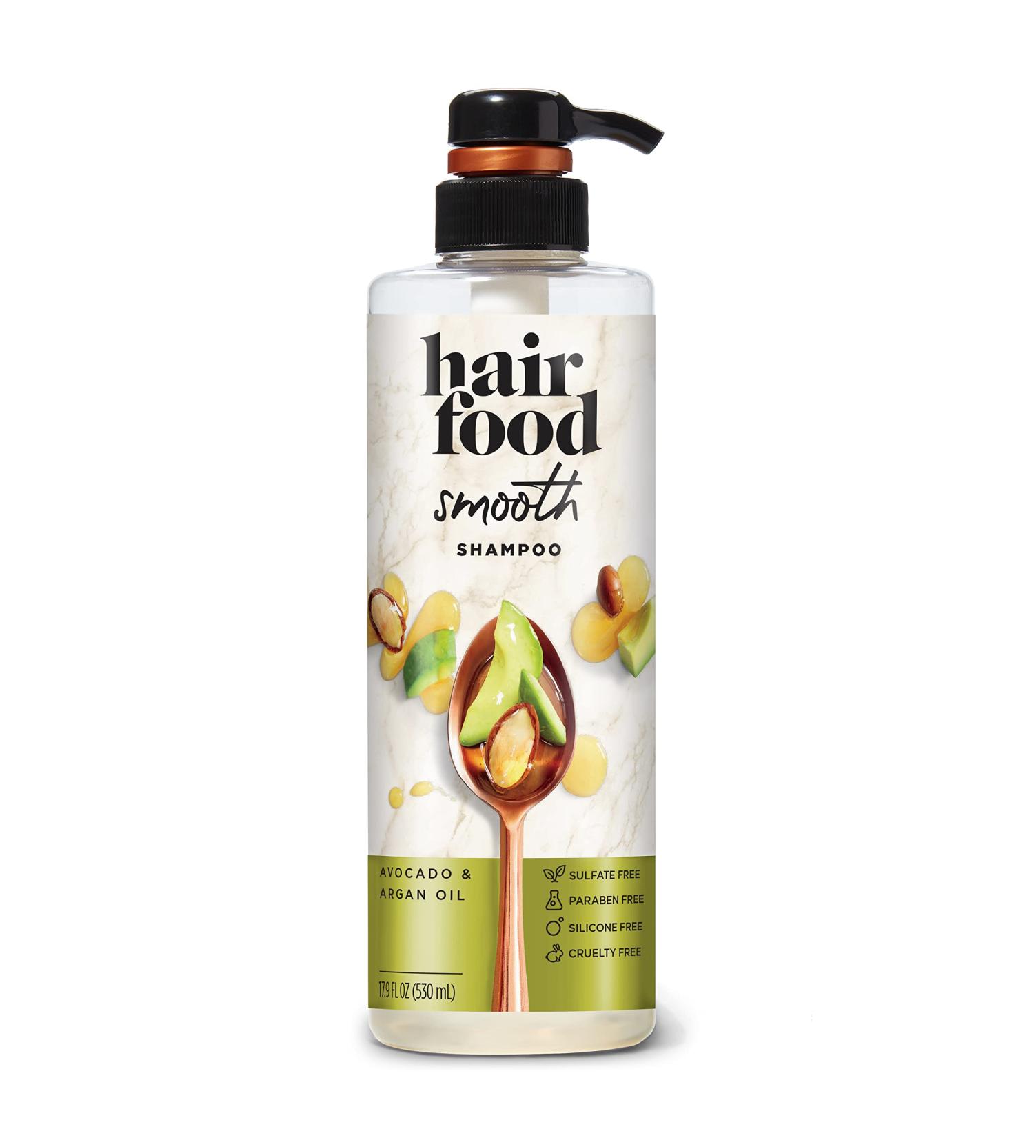 Sulfate Free Hair Food Shampoo with Argan Oil & Avocado 17.9 Fl Oz - Dye Free Smoothing Treatment - Buy Online on SooperMarket.com