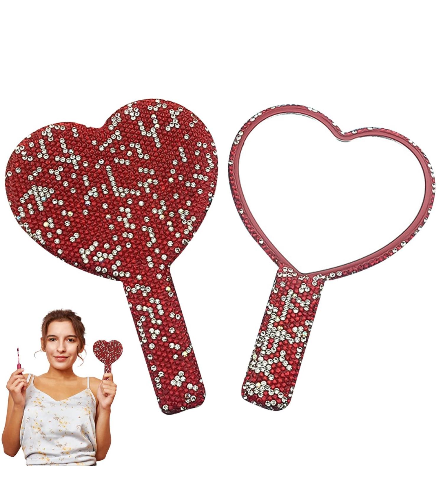Traziewell Mirrors with Handle for Make Up Hair Cutting Tool Heart Shaped Handle Mirror for Daily Salon Barbers Red Heart Mirror JZ000322 Jz000322 Three Seats - Buy Online on SooperMarket.com