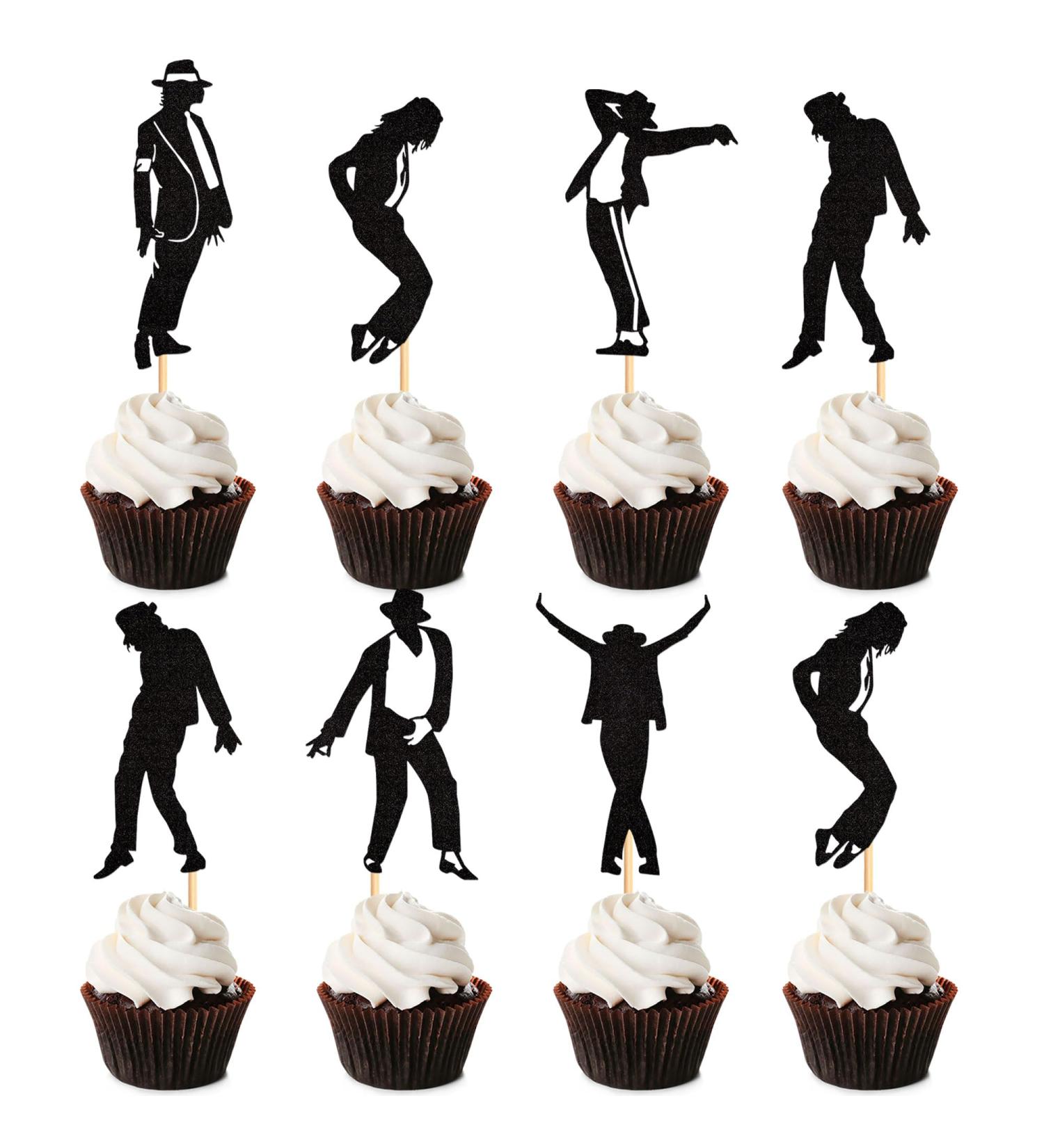 Blumomon 30pcs Jazz Cupcake Toppers Dance Party Cake Decoration Black Glitter Tap Dancers Cupcake Picks Music Dancer Cupcake Picks for Birthday Parties Wedding Party Decorations Disco-4 - Buy Online on SooperMarket.com