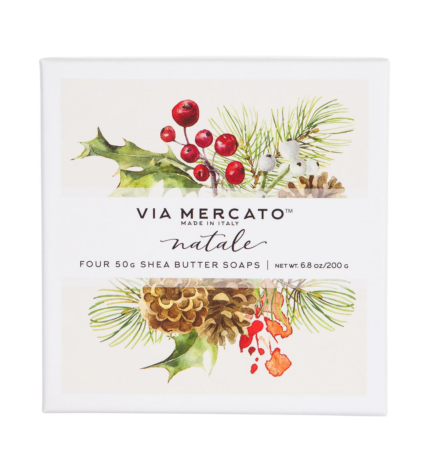 European Mercato Natale Shea Butter Soap Set | 4 x 50g Soaps - Luxurious Skincare - Buy Online on SooperMarket.com