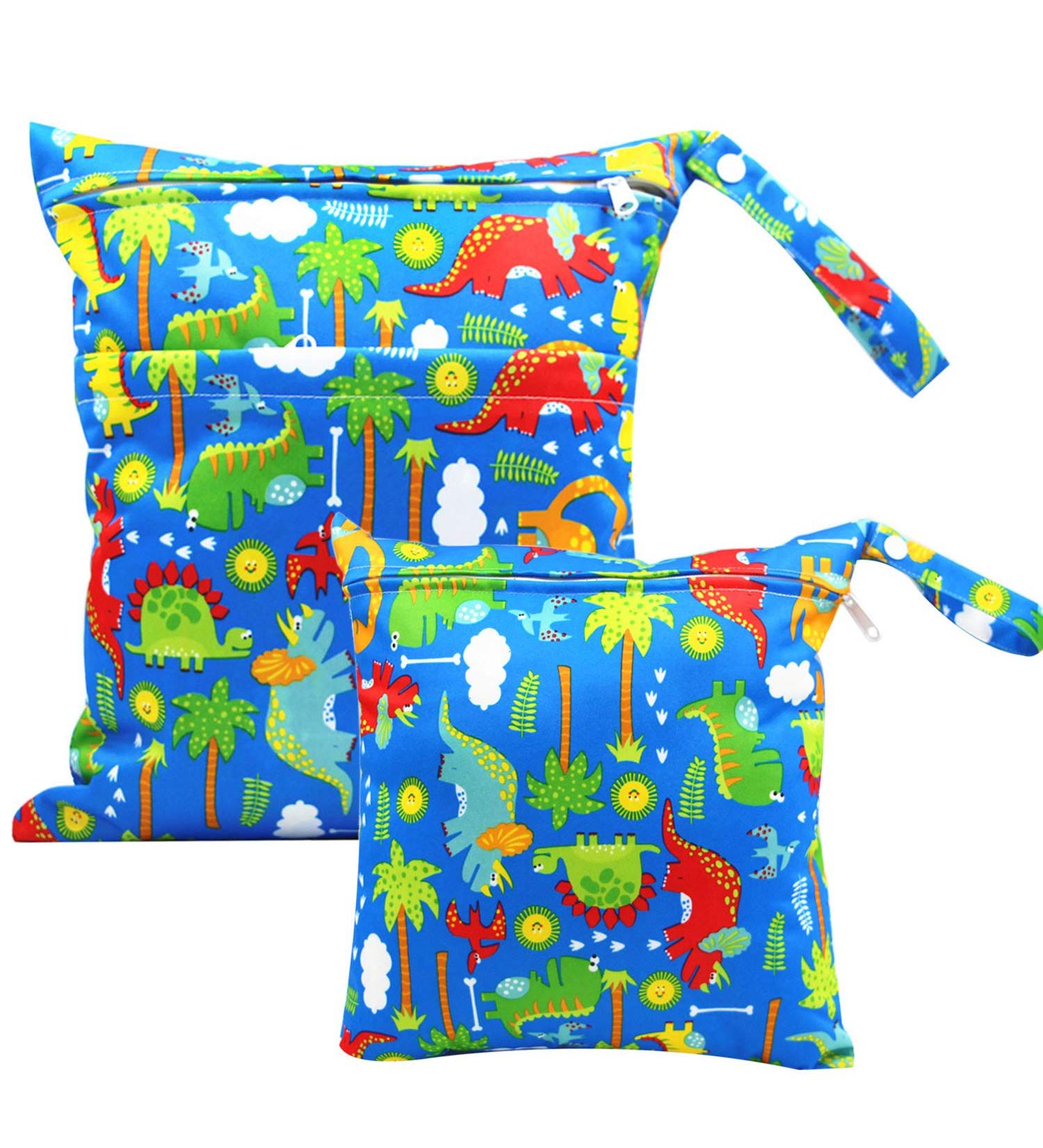 FenFang Wet Bag 2 PCS - Waterproof Reusable Wet Dry Bags for Cloth Diapers - Blue - Buy Online on SooperMarket.com
