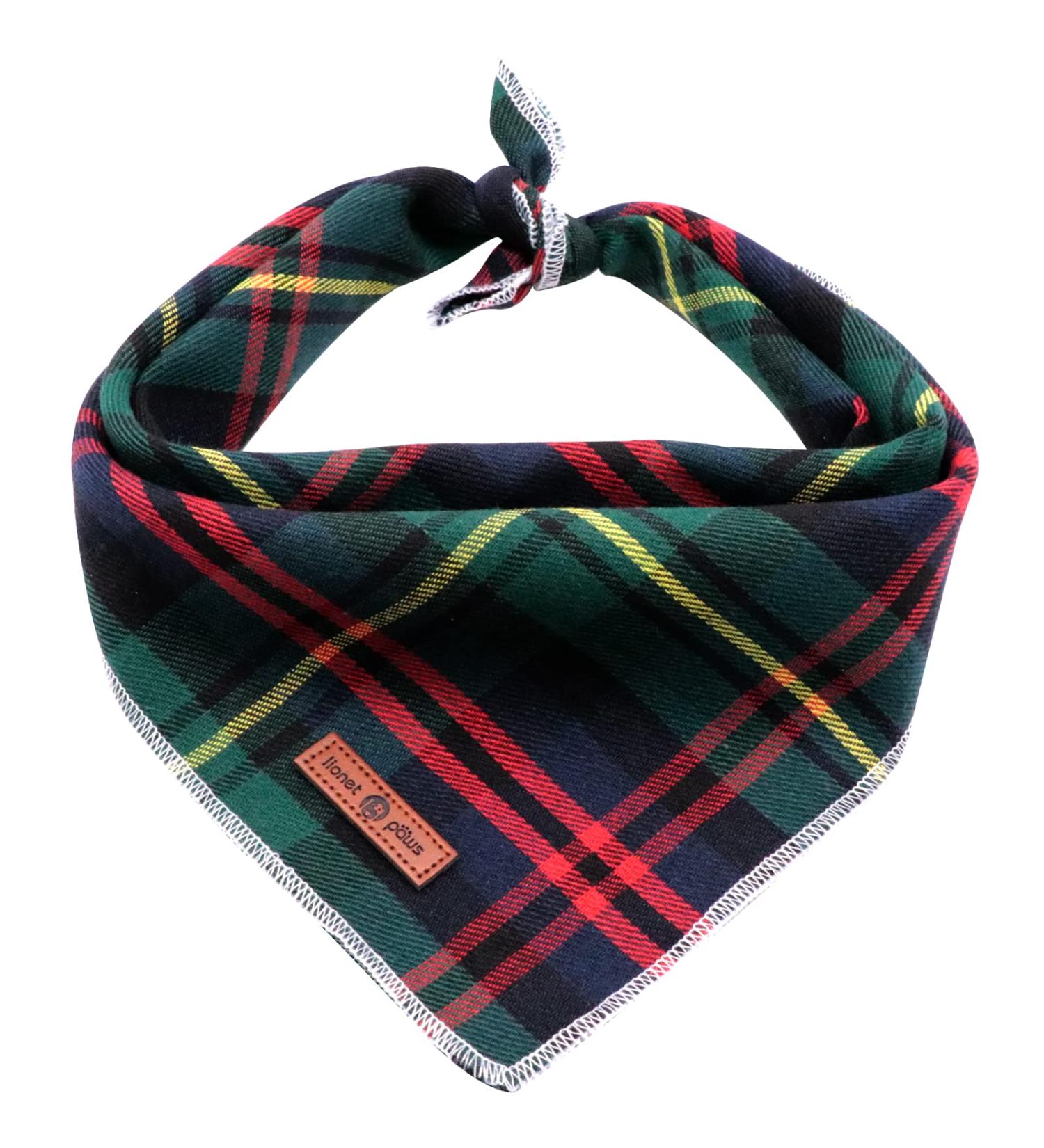 Lionet Paws Christmas Bandana for Dogs | Headscarf & Trochcock for Small Medium & Large Dogs - 1 Pack - Gr nkelk - Buy Online on SooperMarket.com
