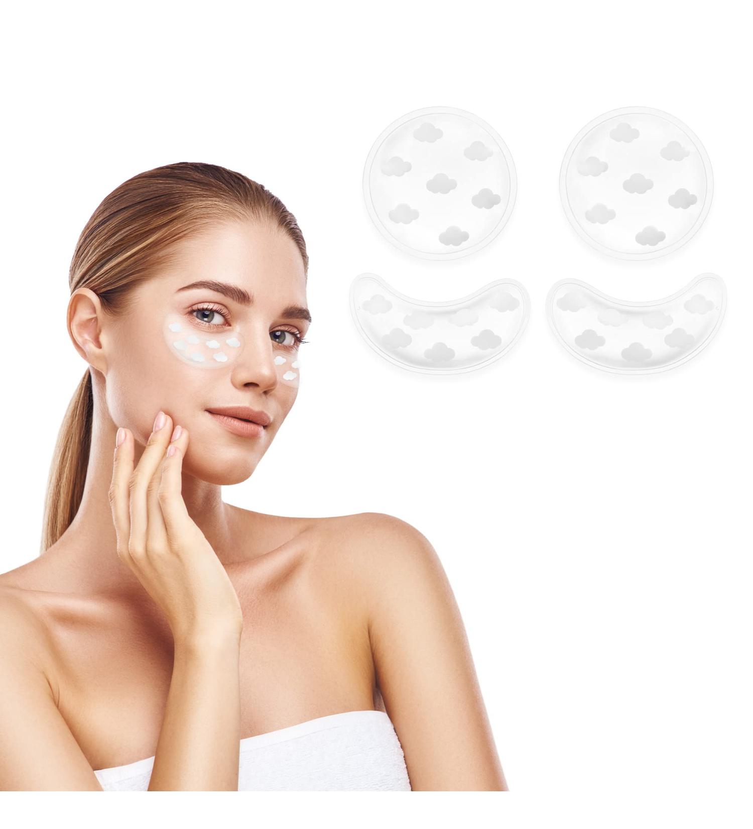 Navaris 4x Reusable Gel Eye Pads - Cooling & Heating Eye Patches for Dark Circles - Stylish Cloud Design - Buy Online on SooperMarket.com