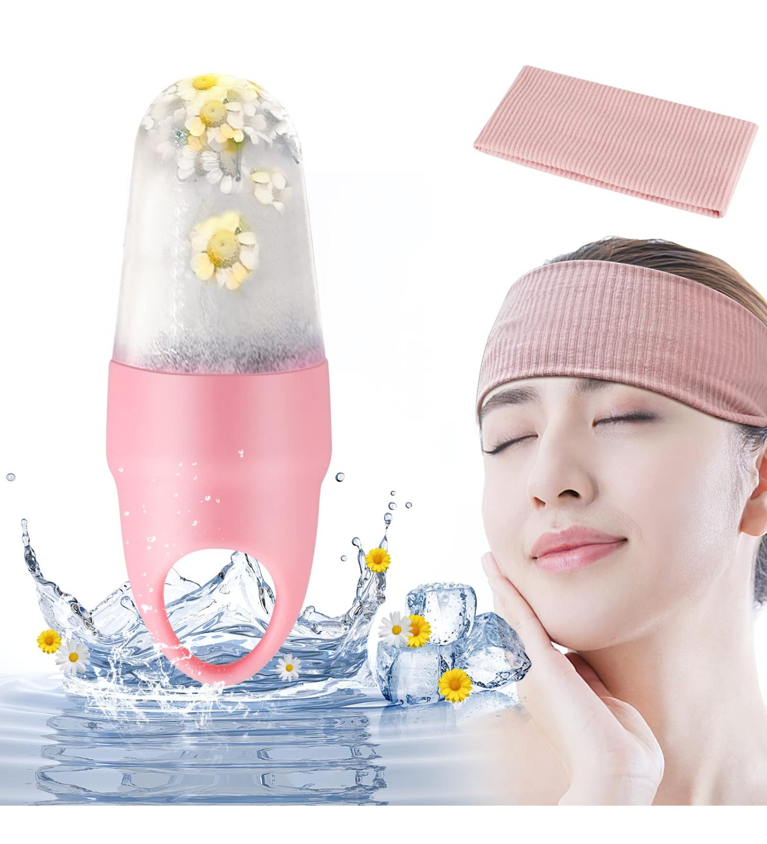 AKARY Ice Roller for Puffiness & Dark Circles | Facial Beauty Tool & Gua Sha Massage | Silicone Ice Mold | Skin Care Essential - Buy Online on SooperMarket.com